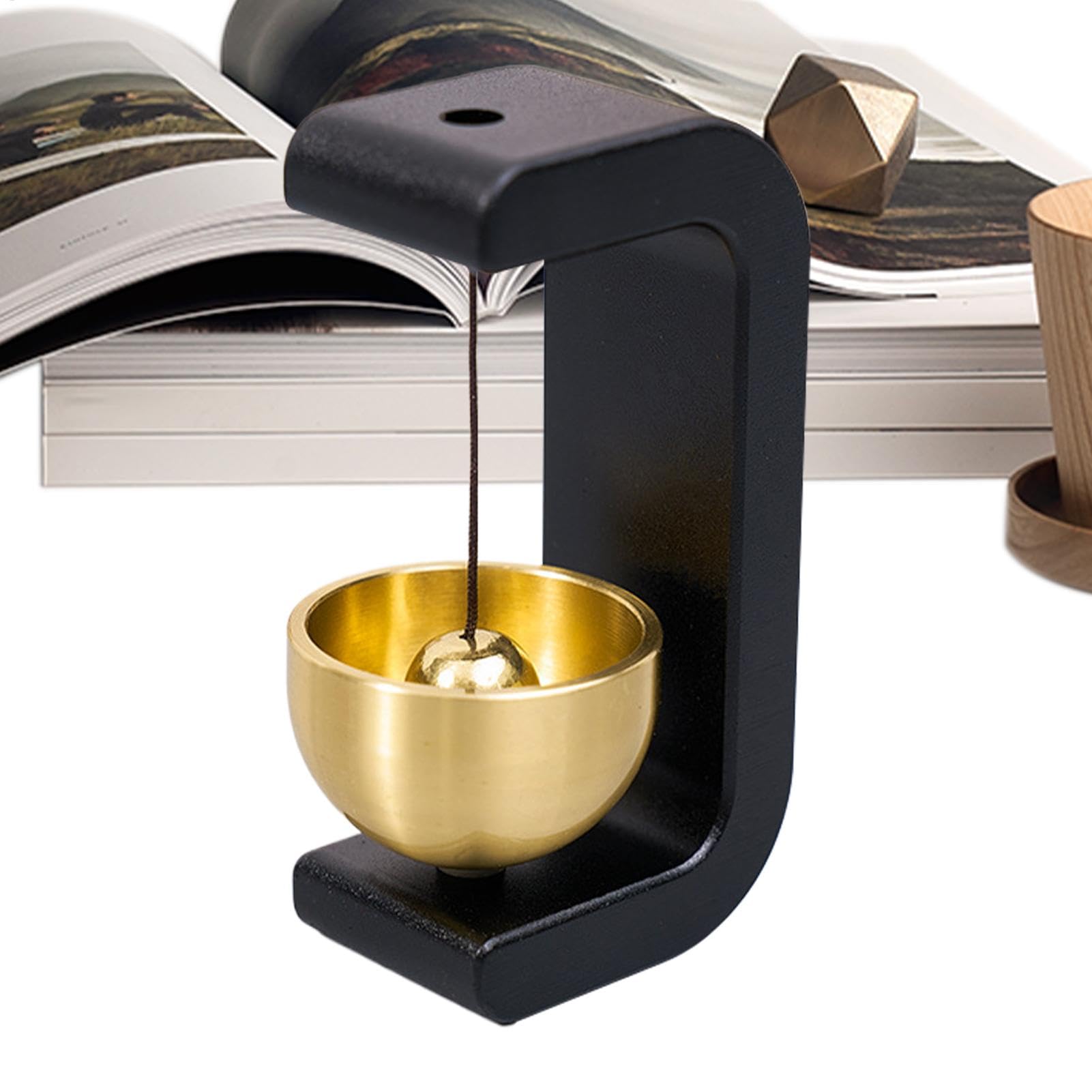 Casa De Viento En Forma De C, Campana De Entrada De Puertas De La Tienda, Campanilla De Viento Moderno Magnético, Timbre De Madera Magnética con Campana De Latón