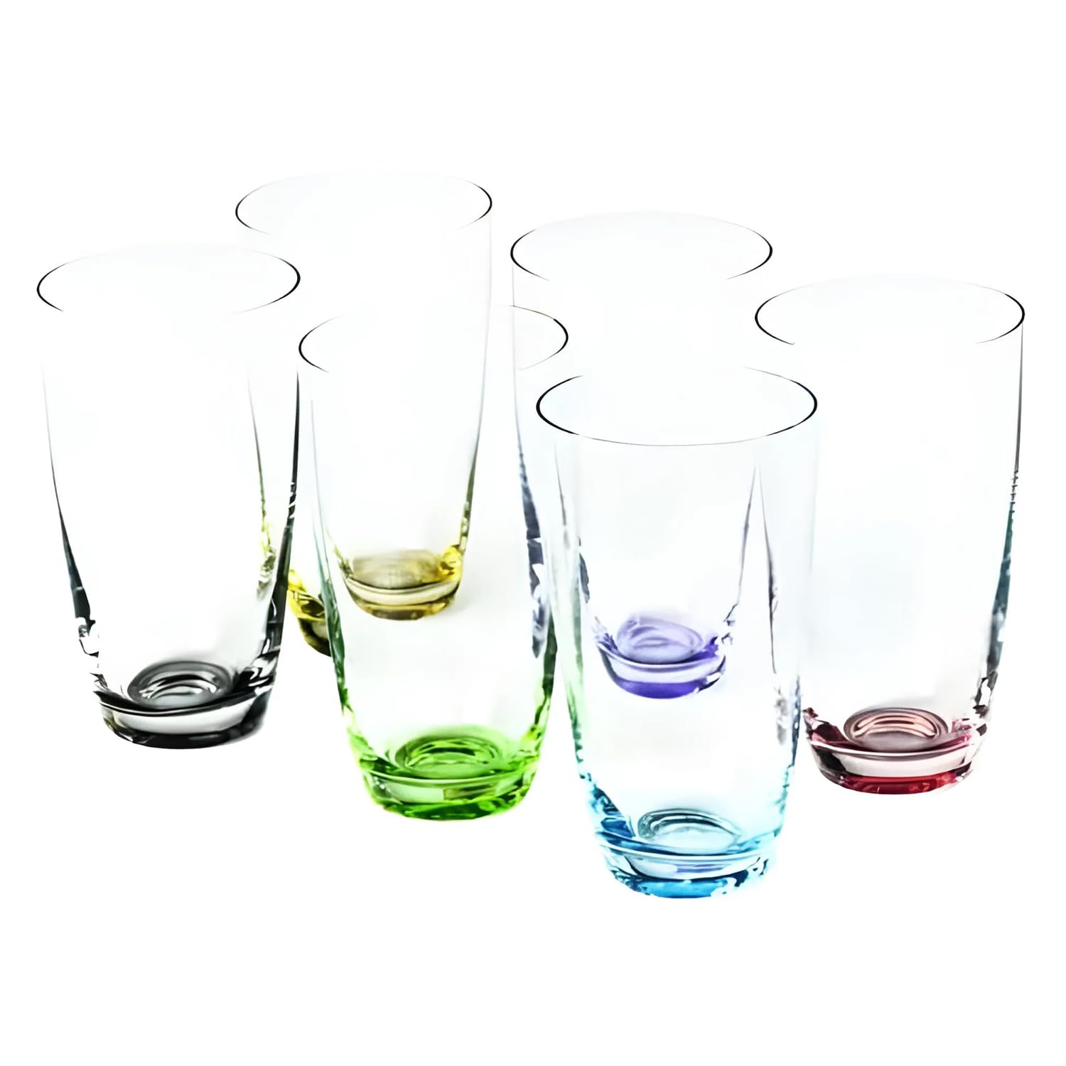 Bohemia Cristal 093 006 051 Vasos de Aperitivo Aprox. 350 ml, de Cristal. Juego «Viva Colori» de 6 Vasos