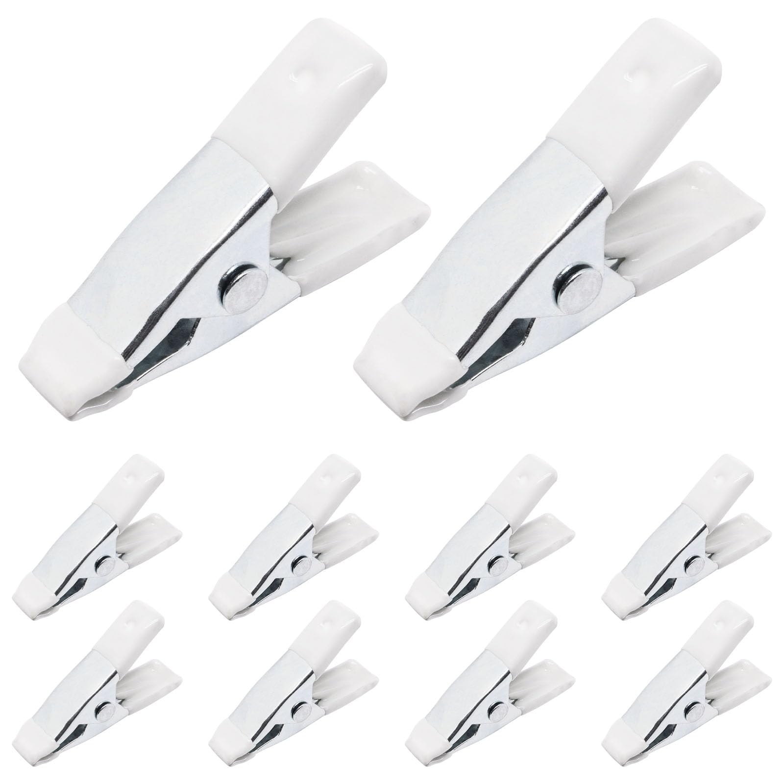 10Pcs 2 Inch Spring Clamps Small Clamps Spring Clips Clamps for Backdrop Balloon Archfor White