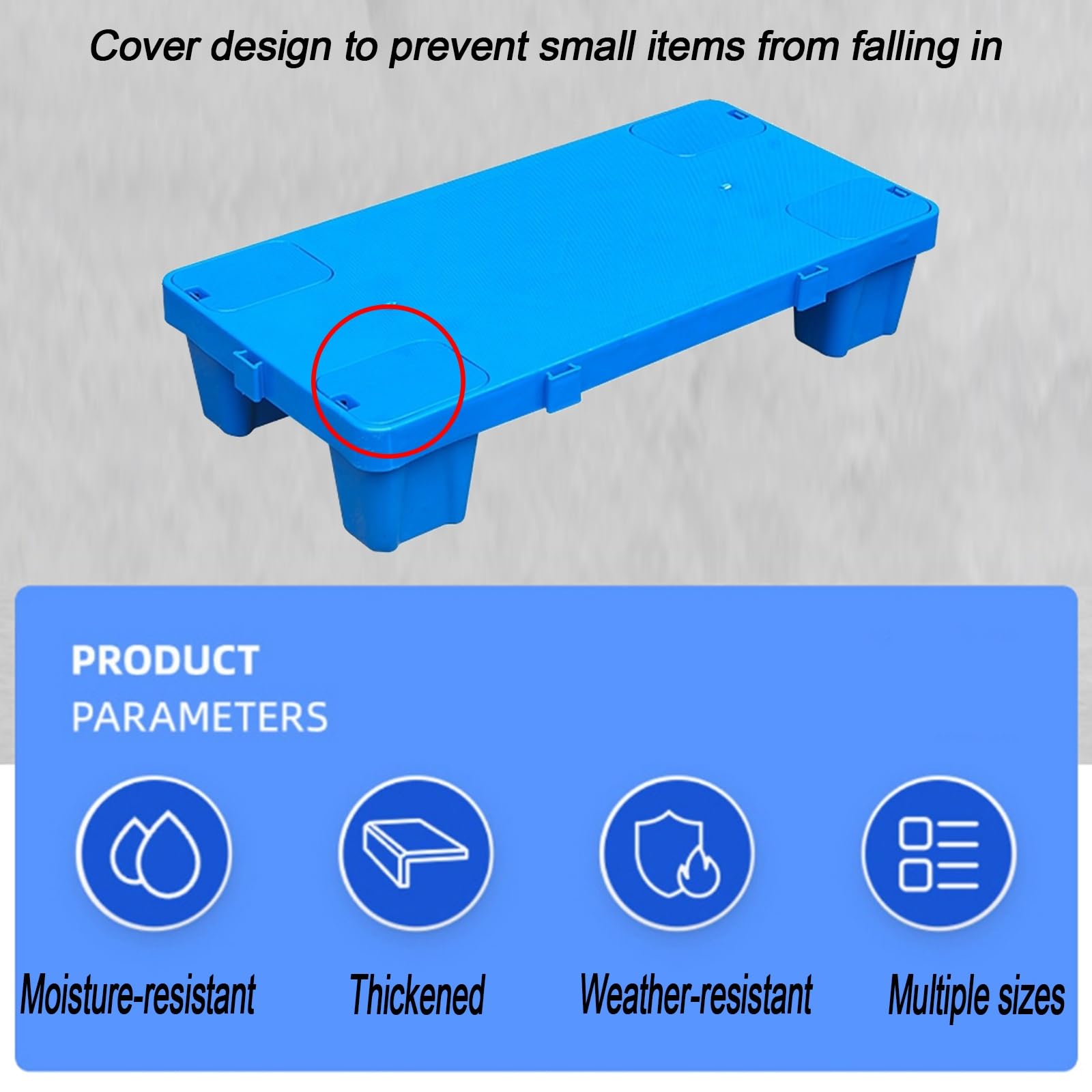 Pallet impilabili ad incastro in plastica resistente, per cantina, garage e magazzino, capacità di carico 40,6 x 30,5 x 12,7 cm, soluzione salvaspazio