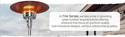 Miniatura 7 de Fire Sense 61956 Calentador de patio de alta calidad resistente a la intemperie de aluminio y a prueba de polvo, reflector de rango extendido de