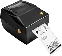 Impressora De Etiquetas Termica Sem Ribbon, DT426B Impressora de etiquetas de remessa com suporte integrado, fabricante de etiquetas térmicas