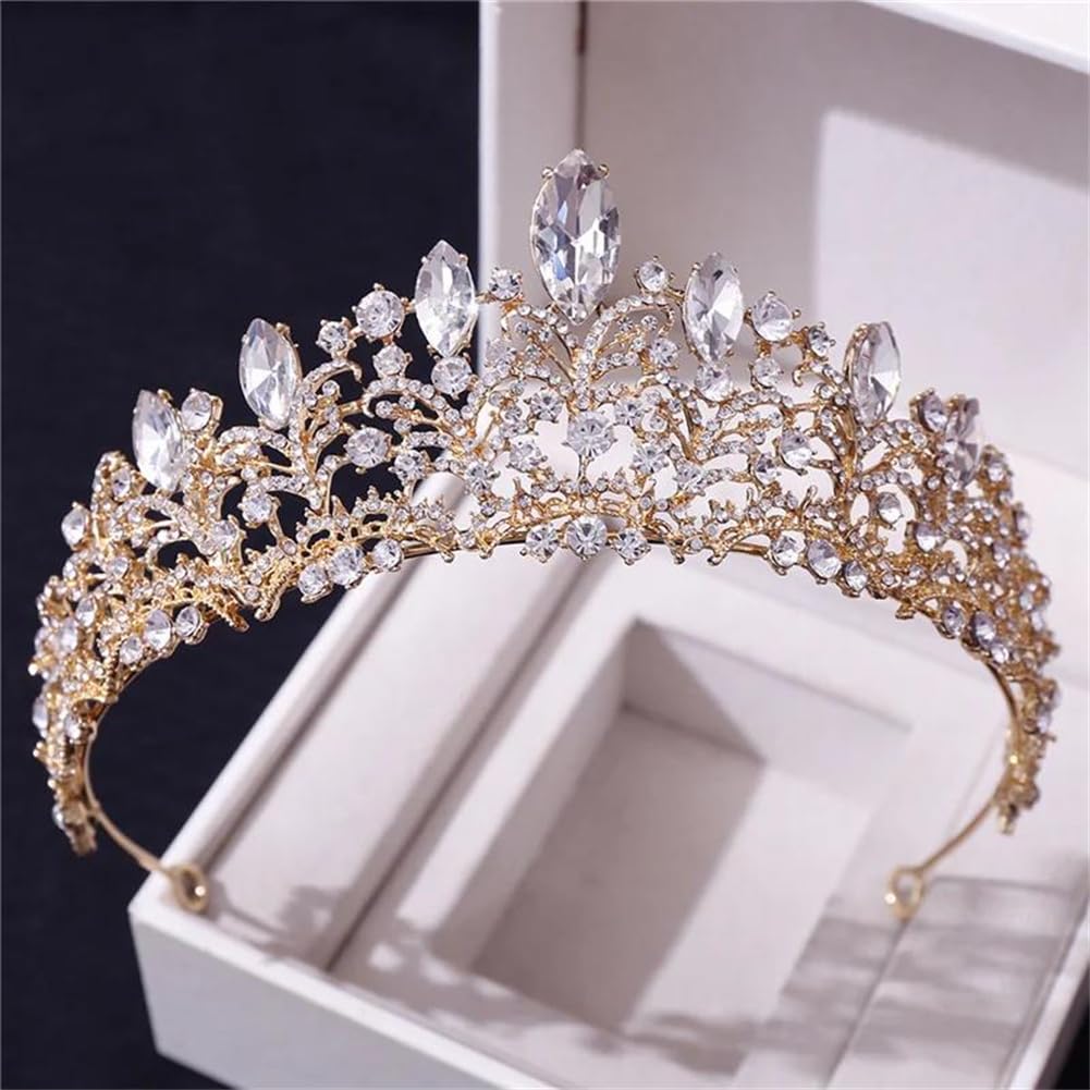 LNNSHX Frauen Strass Tiaras und Kronen Prom Diadem Braut Kopfschmuck Braut Hochzeit Krone Haarschmuck