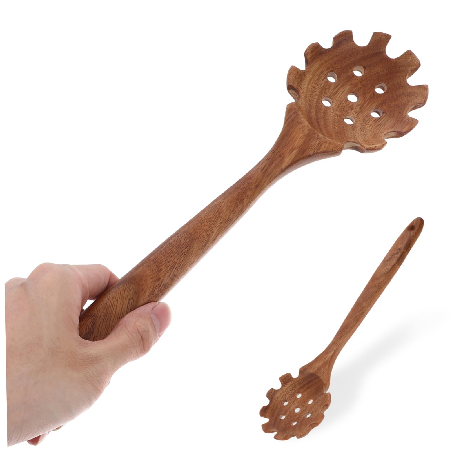 TOPBATHY 10 Piezas Cuchara para fideos con mango largo utensilios para servir comida cuchara sopera cucharas de madera utensilios de cocina de madera o de para el hogar