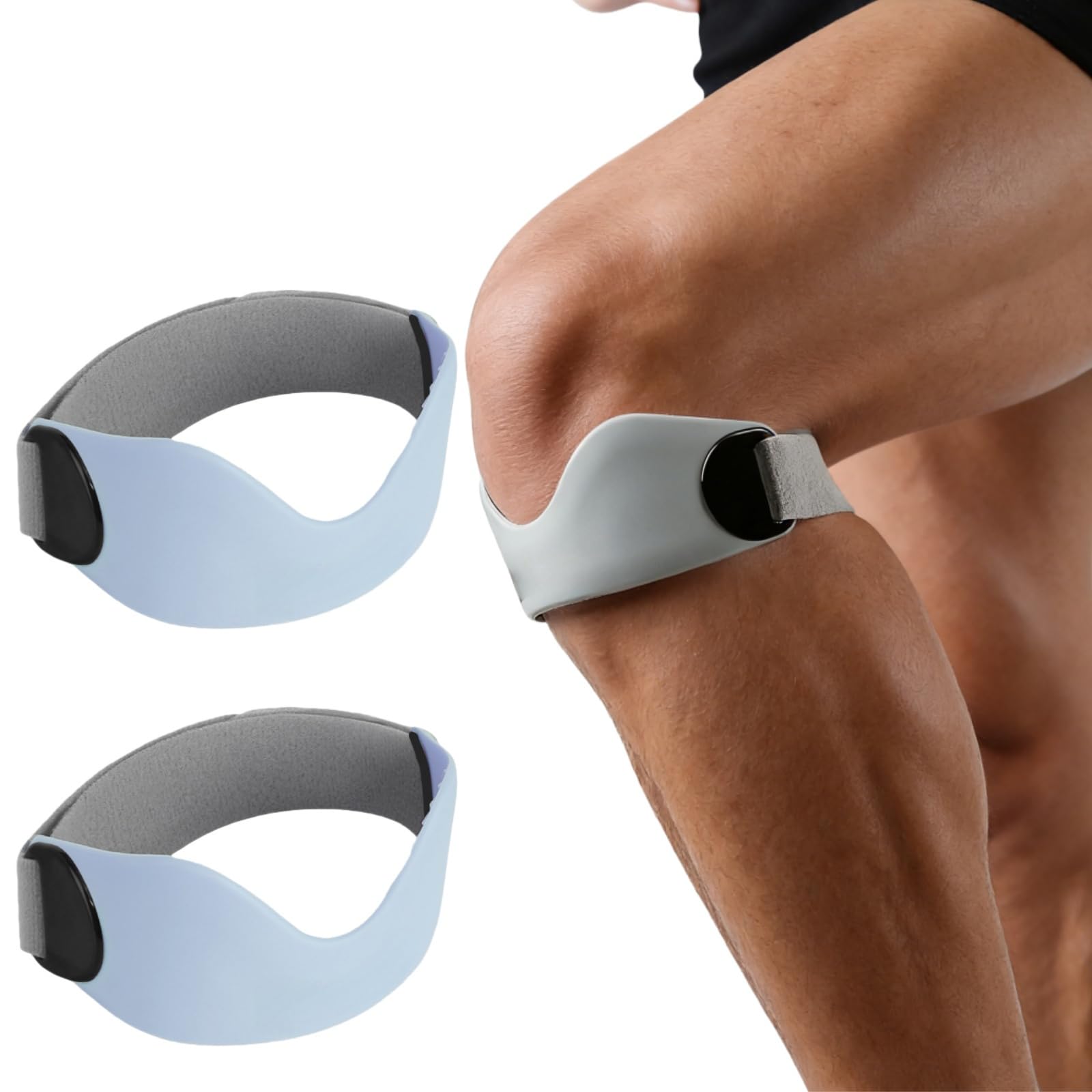Qilova Genouillère Rotule Ajustable Maintien Sport Unisexe | Sangles réglables, maintien stable, tissu respirant, confort quotidien pour le sport et l'entraînement