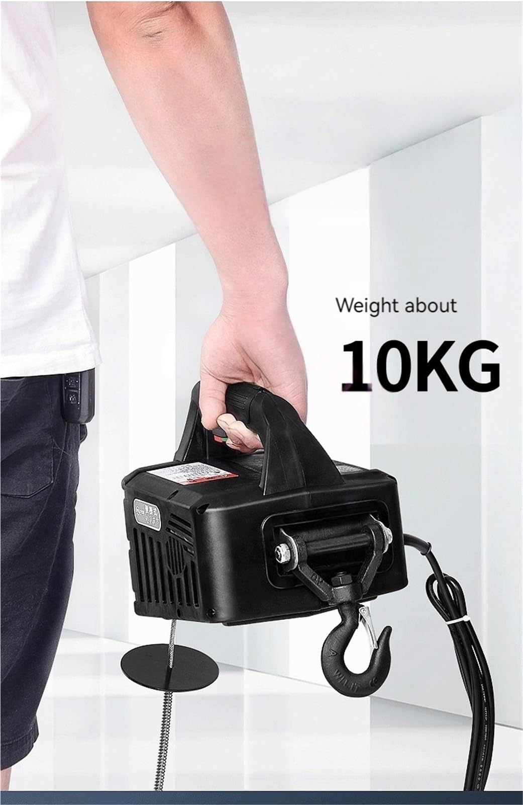 Elektro-Seilzug 220V/110V 500KG Last Tragbare Elektrische Winde Traktion Hoist Kleine Kran Hause Dekoration Hebe Werkzeug(REMOTE CONTROL 500KG 22OV)