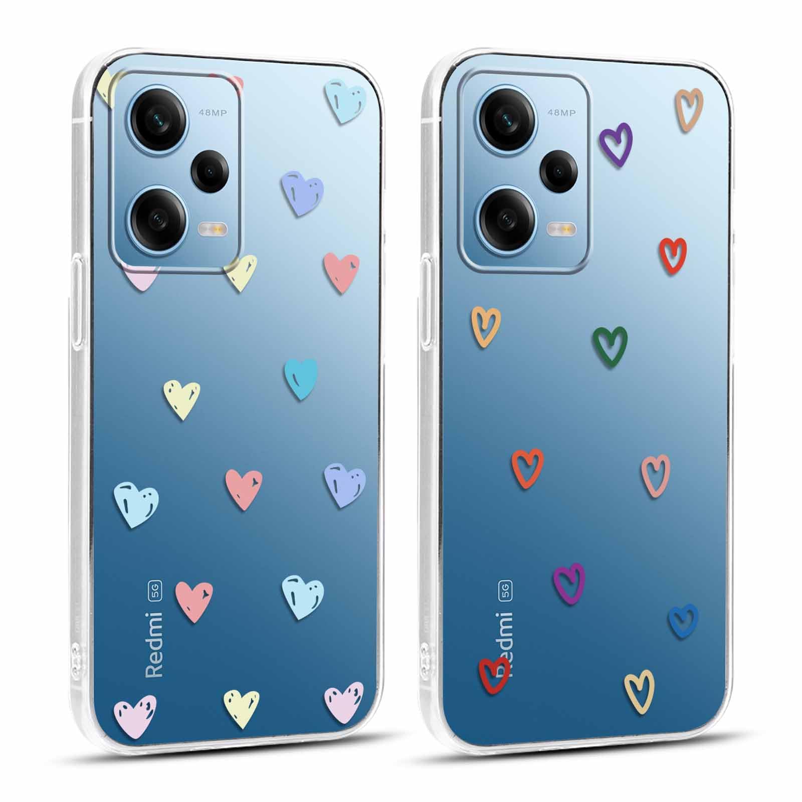 Yoedge Cover per Xiaomi Redmi Note 12 5G 6,67, Custodia Protettiva Trasparente Silicone TPU Sottile con Disegni Aesthetic, Antiurto Crystal Clear Cover per Xiaomi Redmi Note 12 5G, Farfalla 1