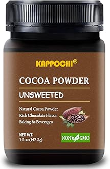 KAPPOCHI Cocoa Powder, Unsweetened Cocoa Powder for Cooking & Baking, Rich Chocolate Flavor, Non-GMO, Gluten-Free, 5.0oz(142.0g)