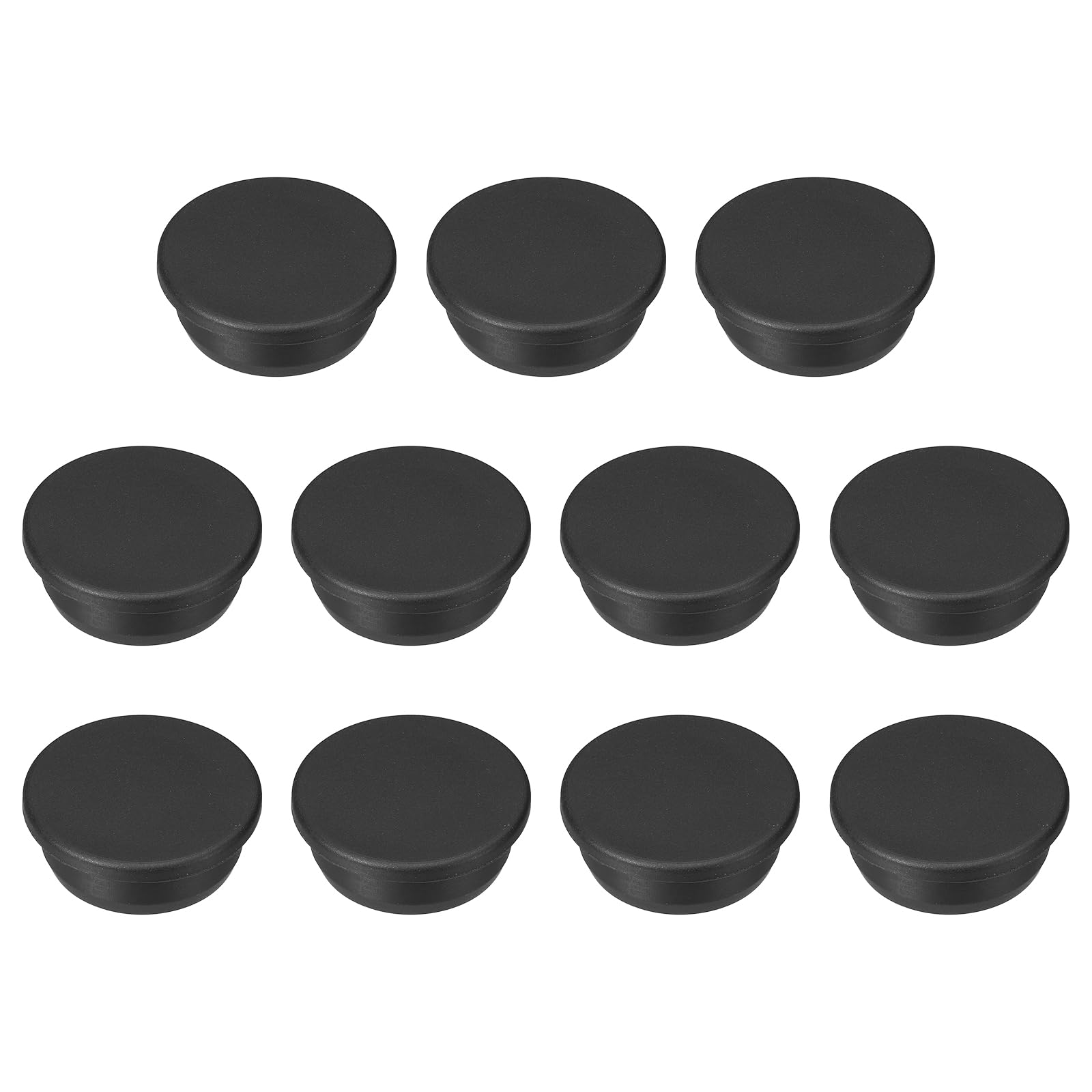 sourcing map 11pcs T-Shaped Silicone Plugs 37.6mm 1-15/32 Inch Dia Snap in Plug Hole Seal Cover Round Rubber Stopper for 35.5-37.6mm Holes Kitchen Rubber Bulkheads Waterproof Sealing, Black