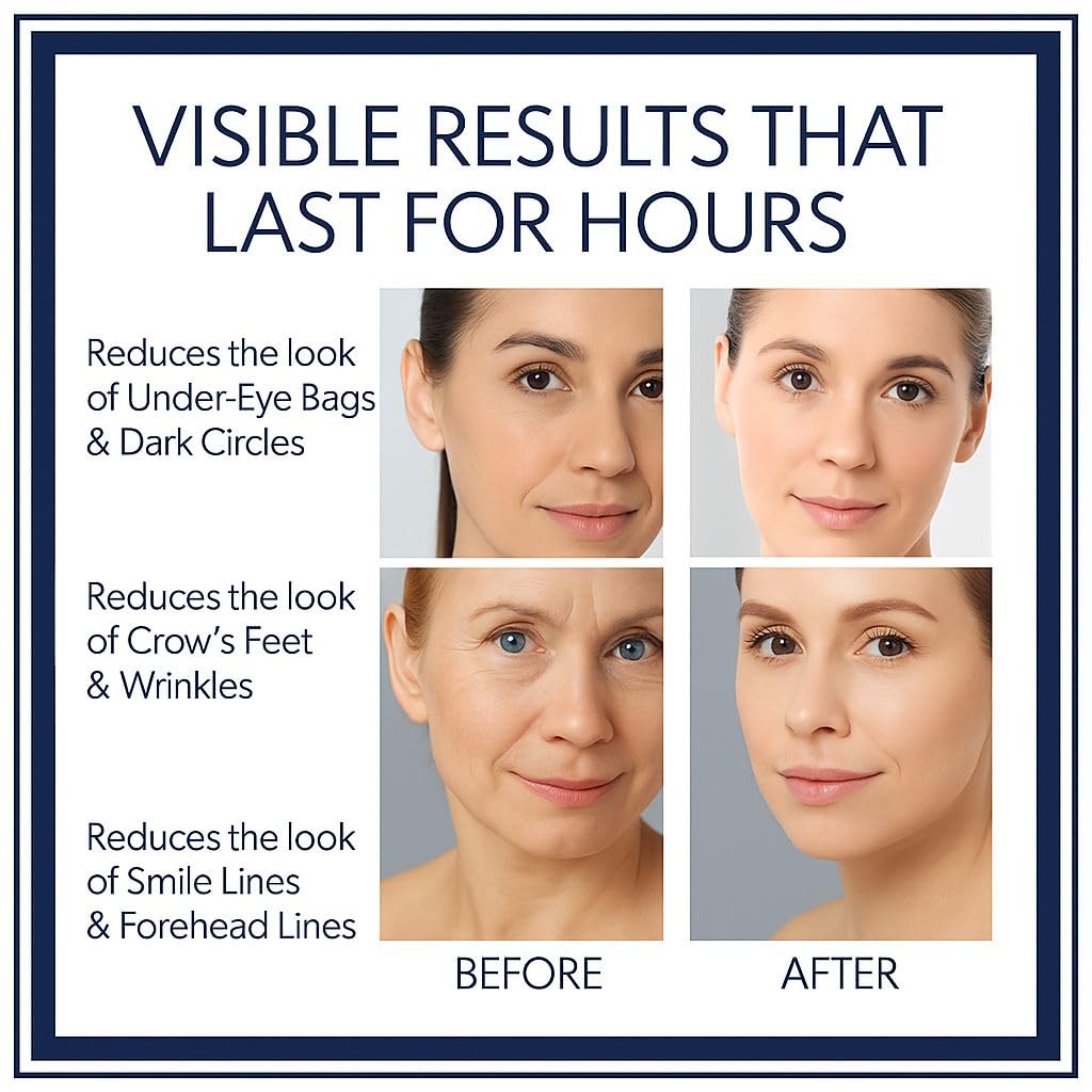 Instant Firming Eye Serum | 10ml,0.35 oz, Reduces Under-Eye Bags, Wrinkles, Dark Circles, Fine Lines & Crow's Feet – Anti-Aging Wrinkle Remover (Fragrance Free) - Image 7