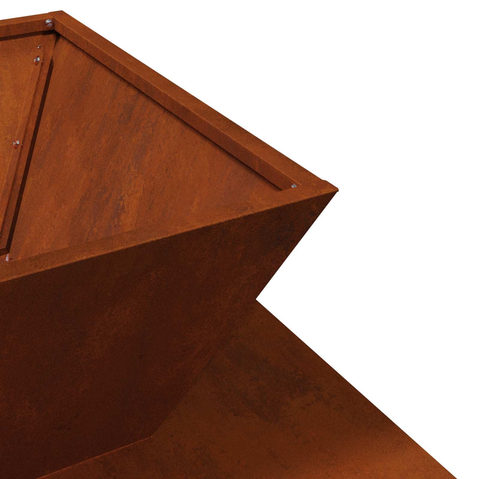 vidaXL Hoguera Oxidado 50 x 50 x 40 cm Acero autopatinable, Calefacción al Aire Libre, fogón Moderno, Estructura de Acero, Ideal para reuniones sociales, Espacio de terraza