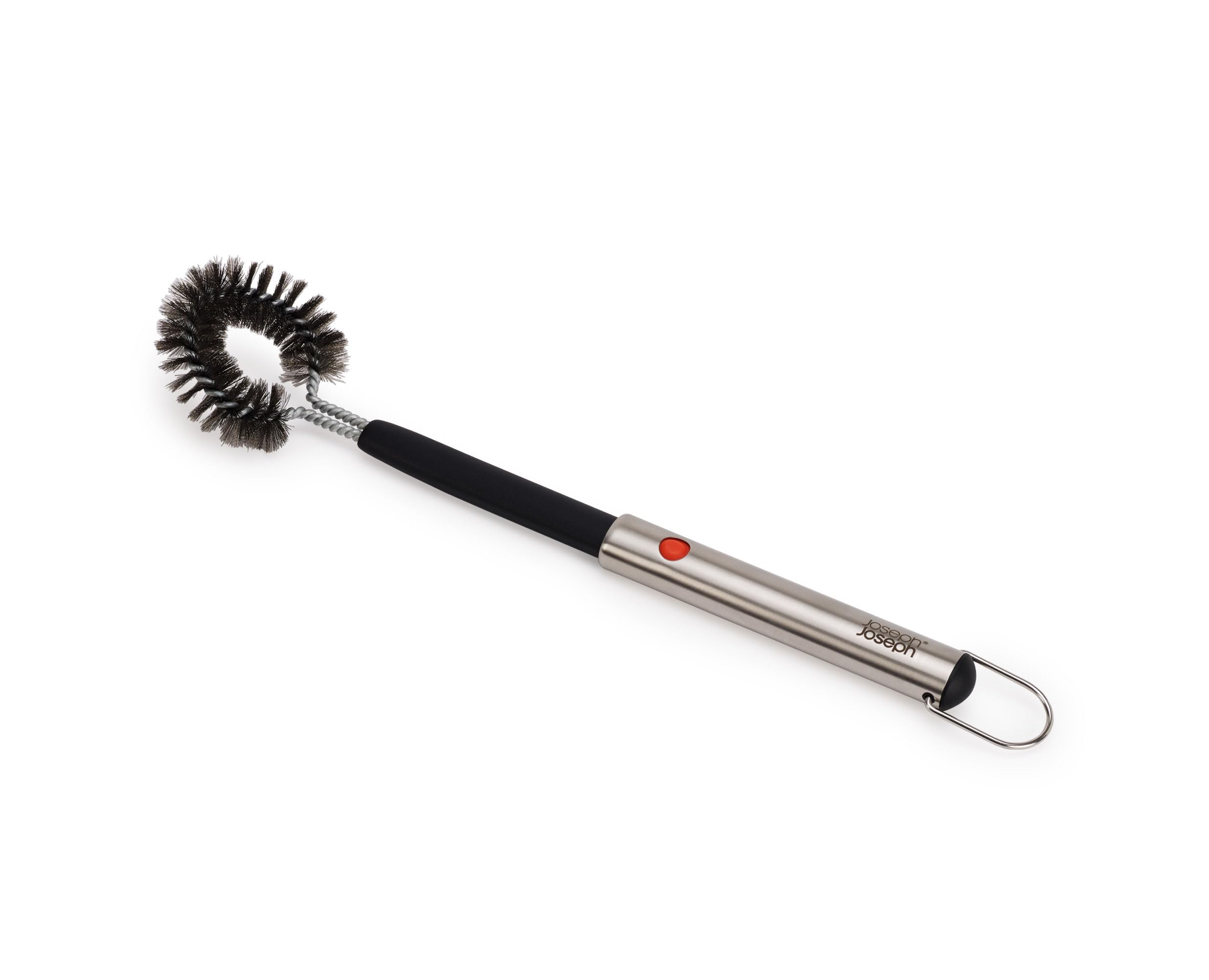 Joseph Joseph GrillOut Heavy-Duty BBQ Cleaning Brush, Retractable Head with Wire Bristles, Stainless Steel Handle, Easy to Clean