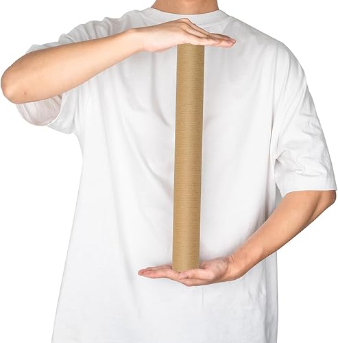 Miniatura 7 de RUSPEPA Rollo de papel kraft negro  17.5 pulgadas x 32.8 pies  Papel de estraza forrado teñido reciclable perfecto para manualidades, arte,