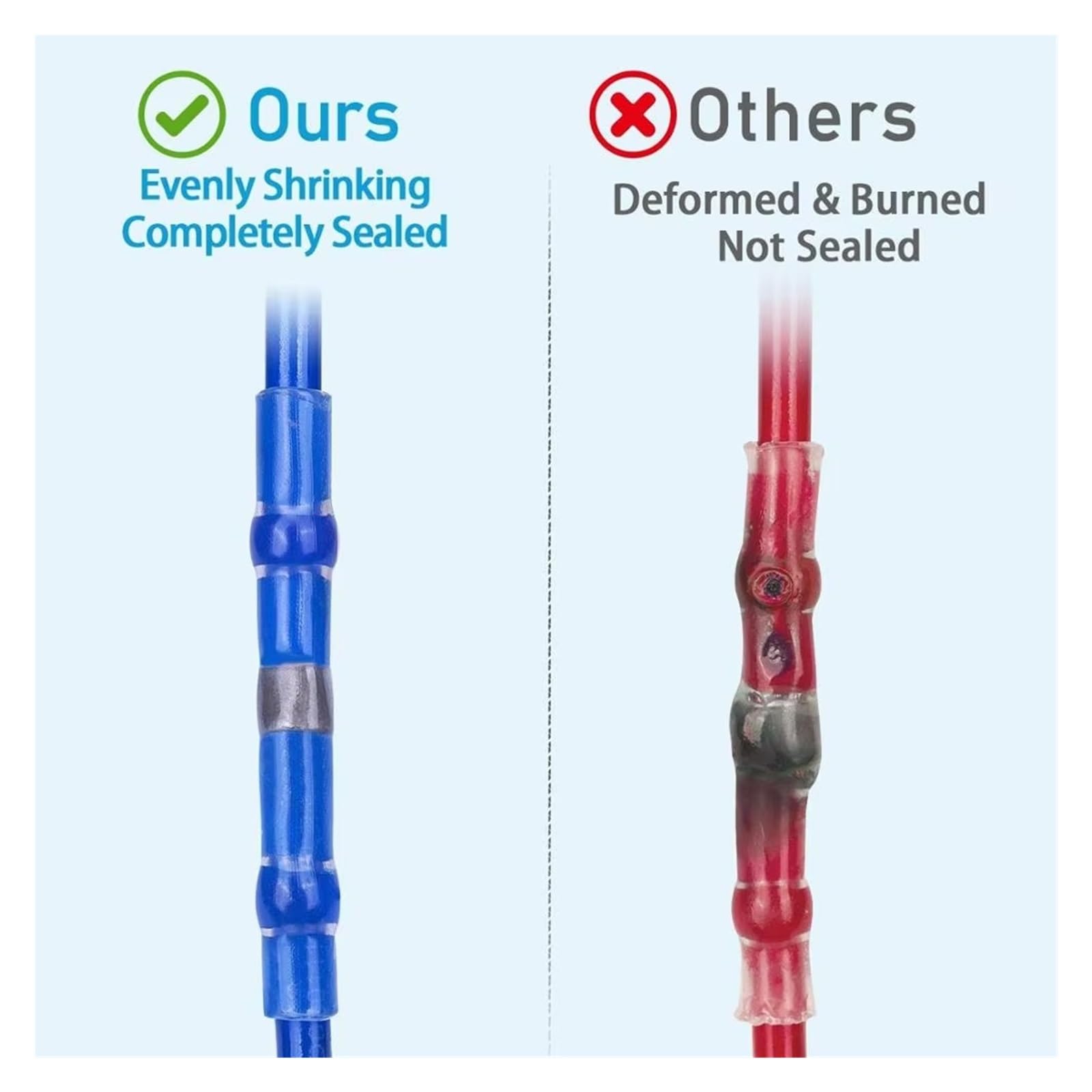 Conector termoencogible for soldadura de cables, empalme eléctrico for terminales cable crimpados impermeables(1000Pcs)