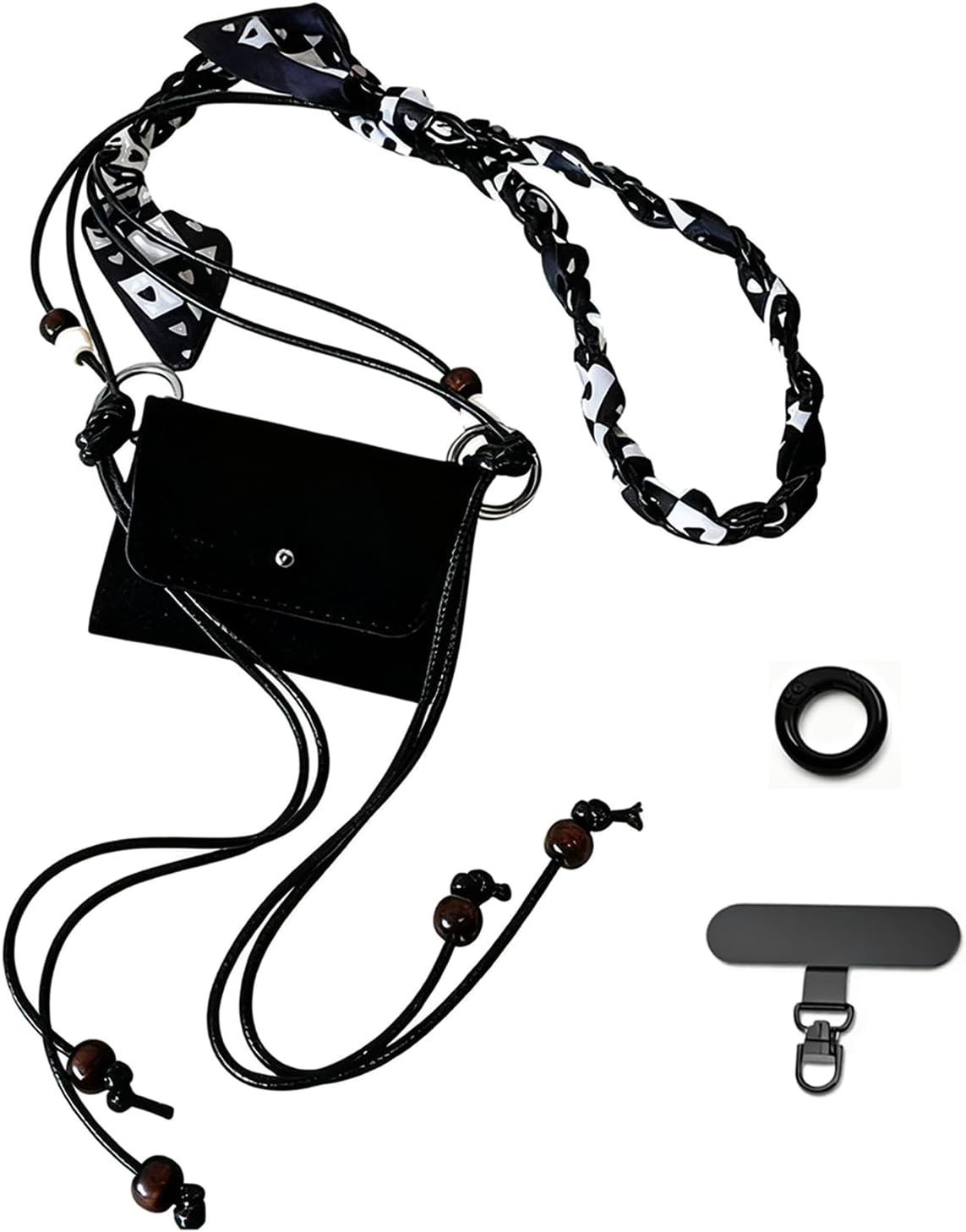 Phone Lanyard with Secure Patch Holder,Universal Mobile Phone Chain,Comfortable Cellphone Lanyard, Phone Strap,Collar Lanyard,Lanyard Mobile Phone Neck Strap Compatible with Most Smartphones.