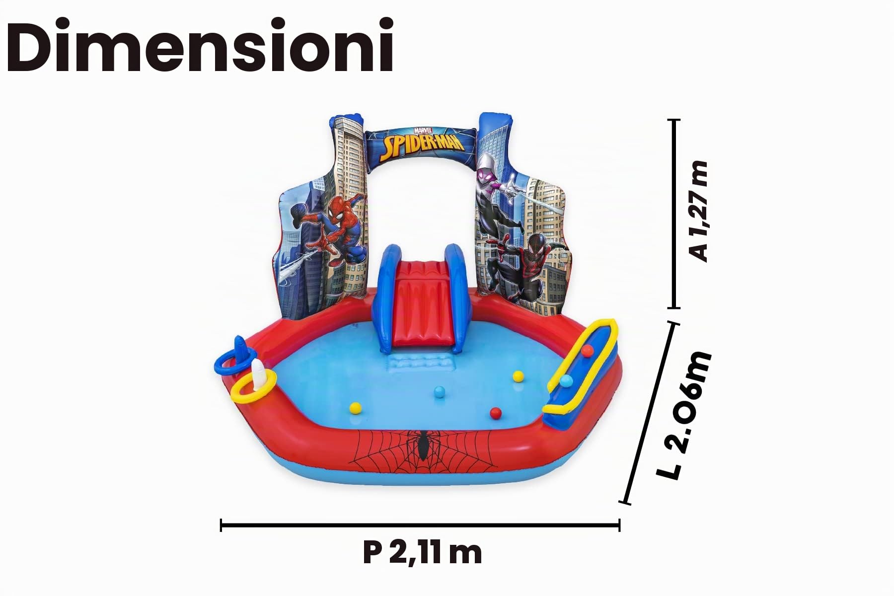 Bestway 6'11" x 6'9" x 50"/2.11m x 2.06m x 1.27m Play Center