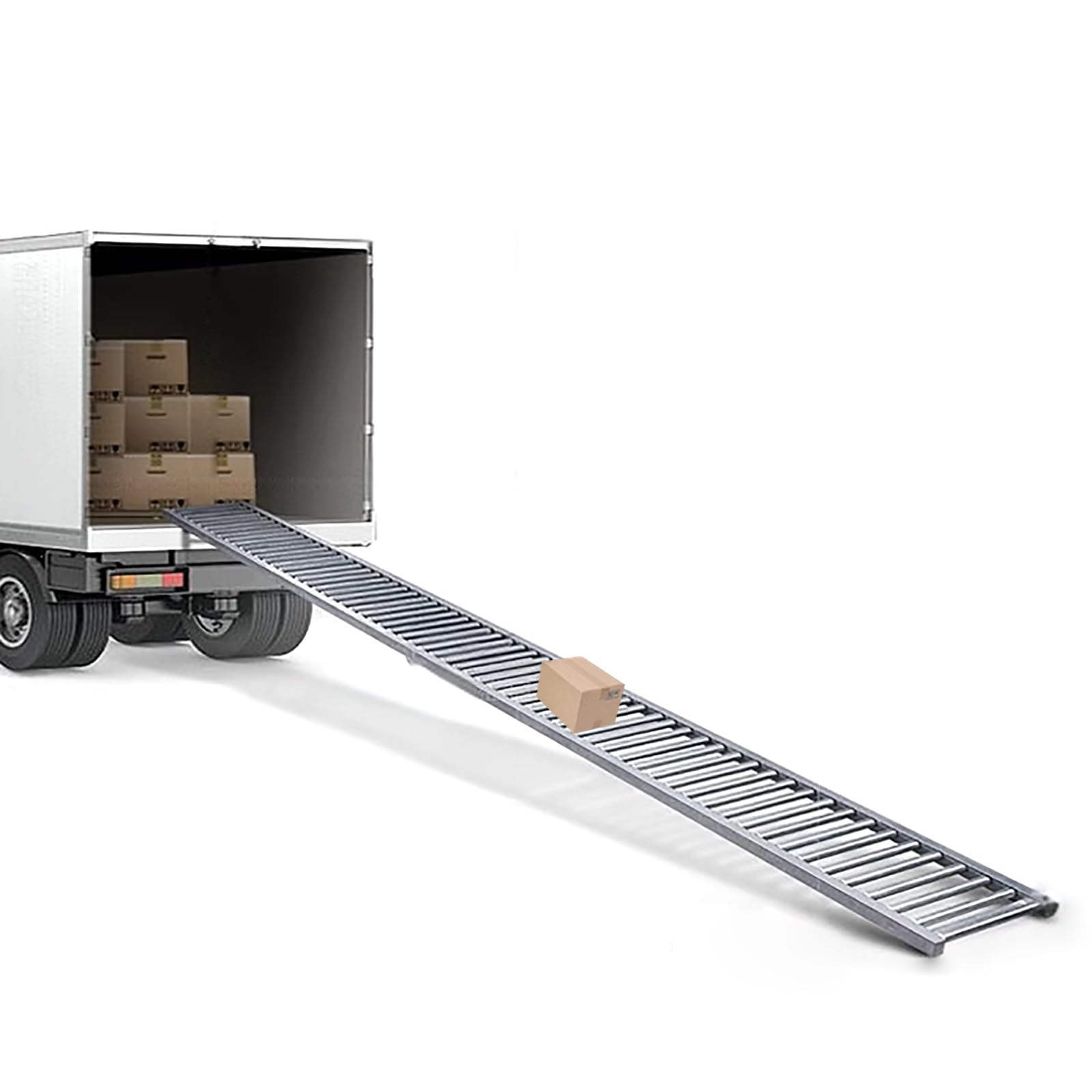 WEKONUMEX Conveyor Roller, Stainless Steel Non-Powered Roller Conveyor Slides For Unloading 200kg 50cm 1-7m(Length 2m/6.5ft)