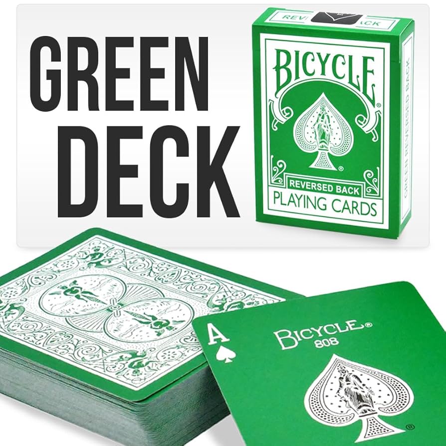 Amazon.com: Magic Makers Green Playing Cards Bicycle Deck