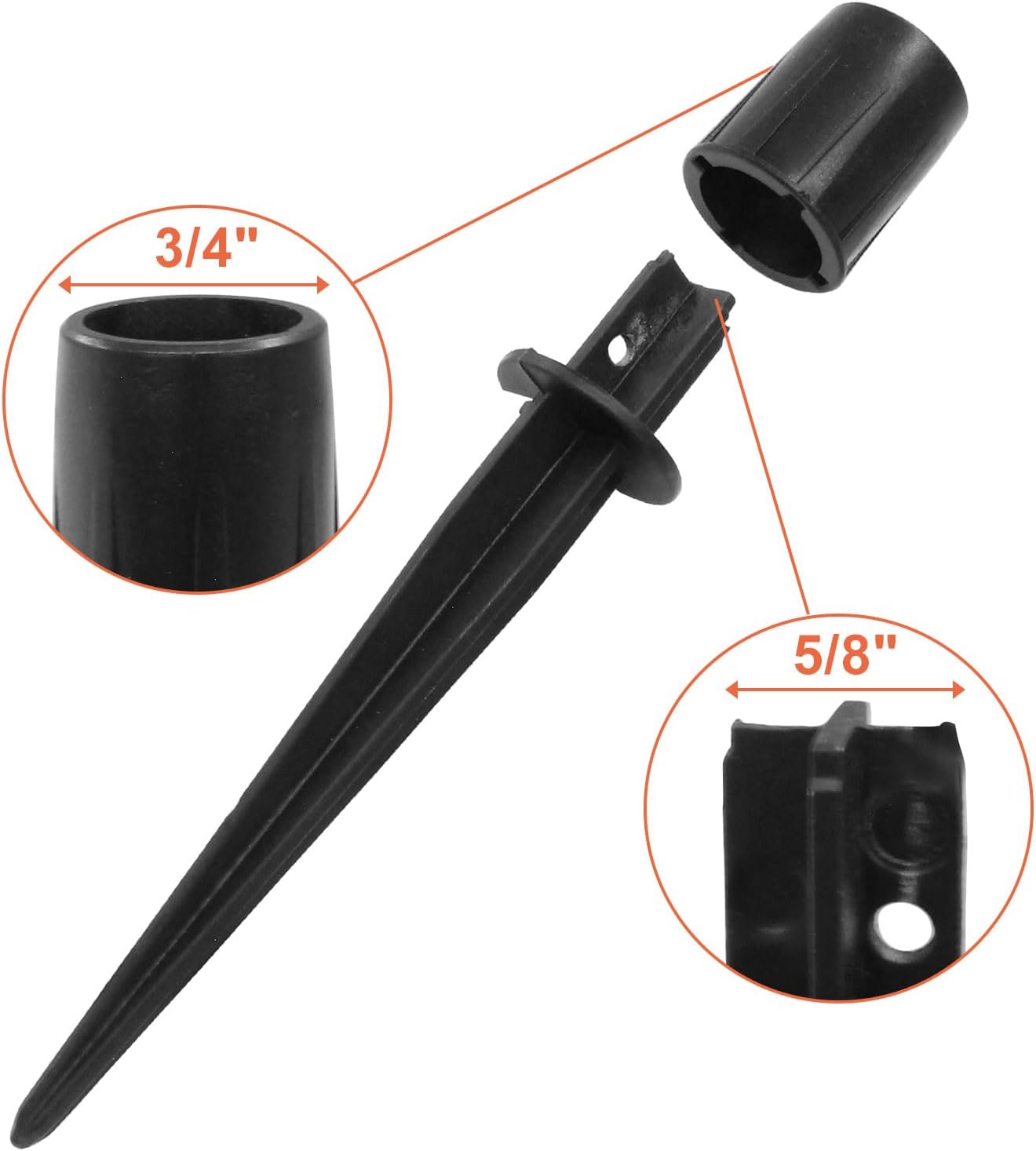 Litoexpe 8 Pack Metal Solar Lights Stake, Replacement Spike Ground Stake for Garden Lights Outdoor Enthusiasts - Image 3