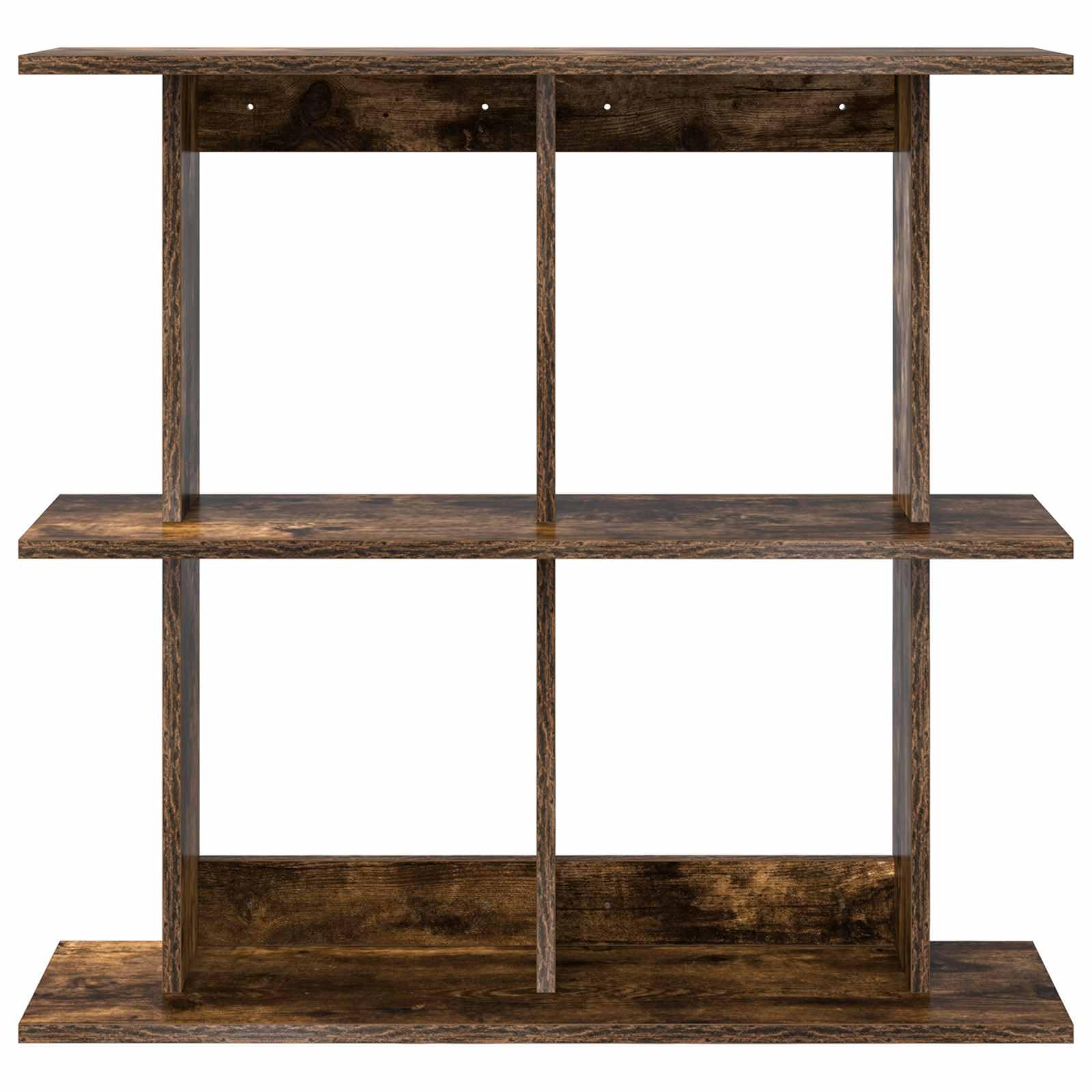 Wandregal Wandhalterung Braun aus Holzwerkstoff 80 x 20 x 75 cm rechteckig für Wohnzimmer Schlafzimmer Küche Büro platzsparend mit viel Stauraum und moderner Aufbewahrung