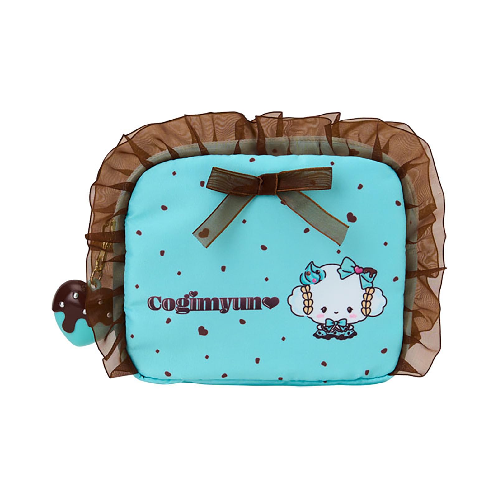 Sanrio Chocolate Mint Pouch Zipper Cosmetic Case 5.3x4.3in Polyester
