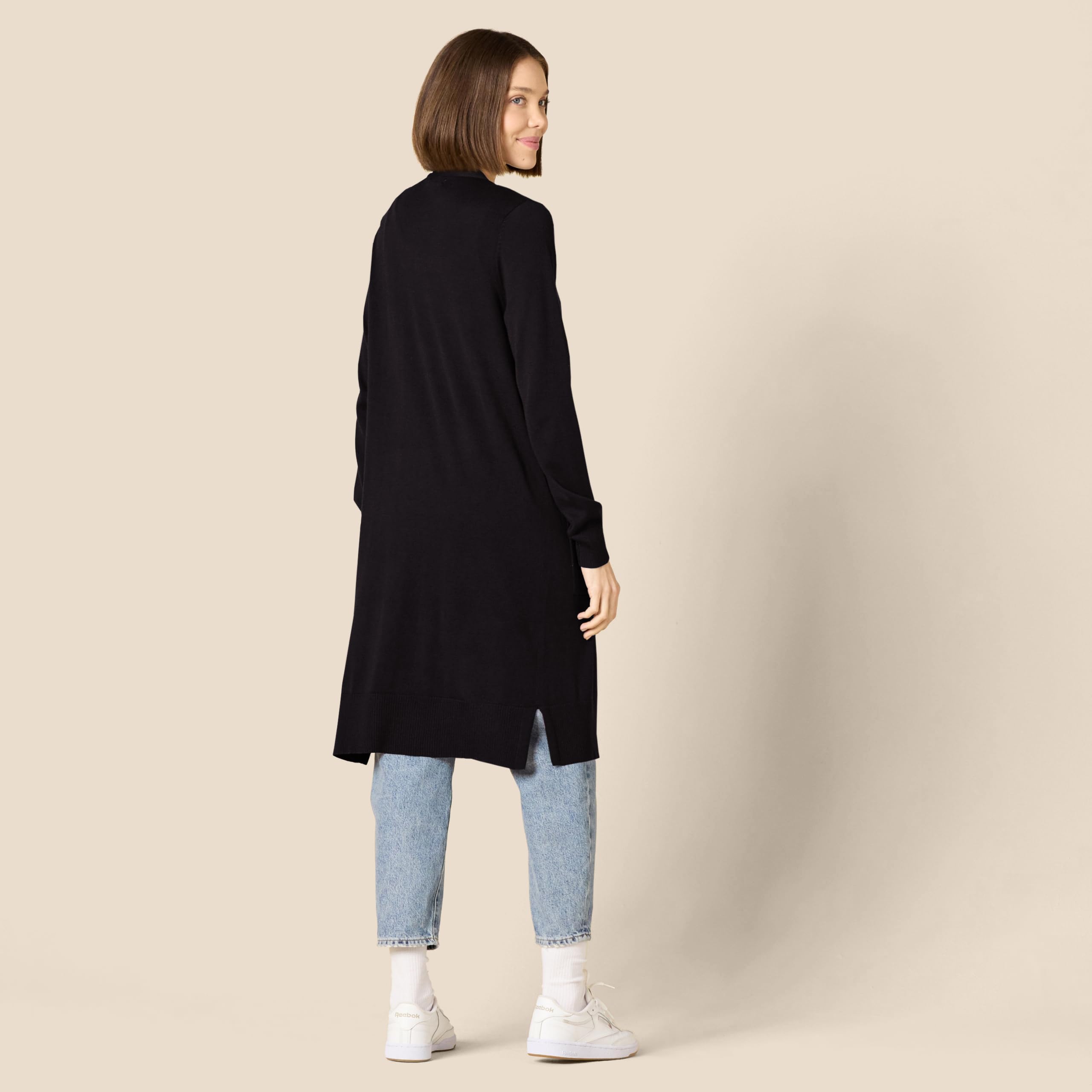 Amazon Essentials Femme Cardigan Léger à Manches Longues et Ouvert sur le Devant (Disponible en Grande Taille)