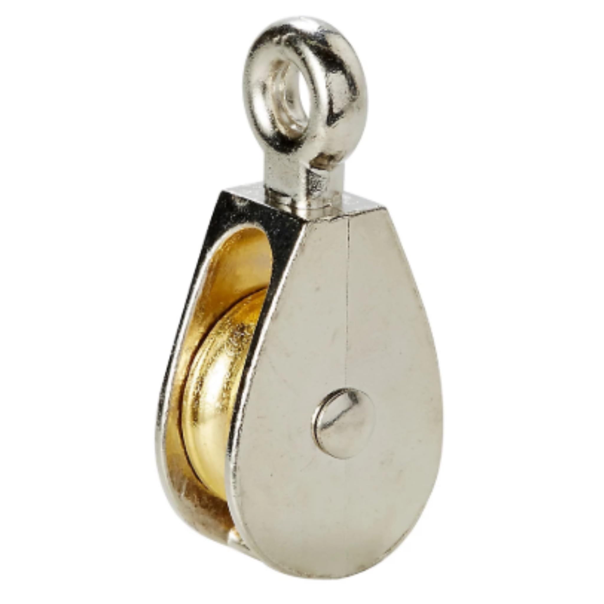 Fast Eye Pulley with 35mm Wheel, 7.5mm Rope Capacity, 90kg Max Load, 360kg Breaking Force, perfect for setting up a washing line or other light-duty applications