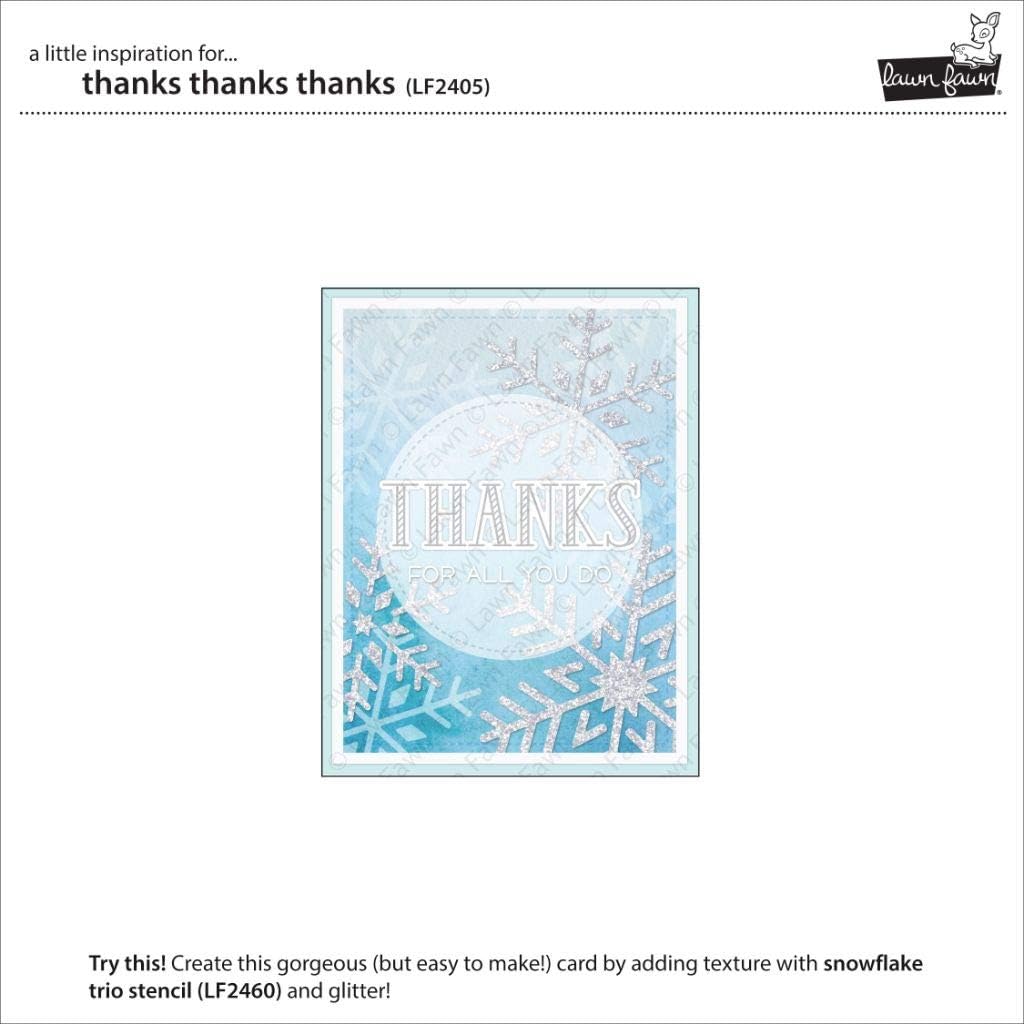 Lawn Fawn-Clear Stamps-Thanks Thanks Thanks