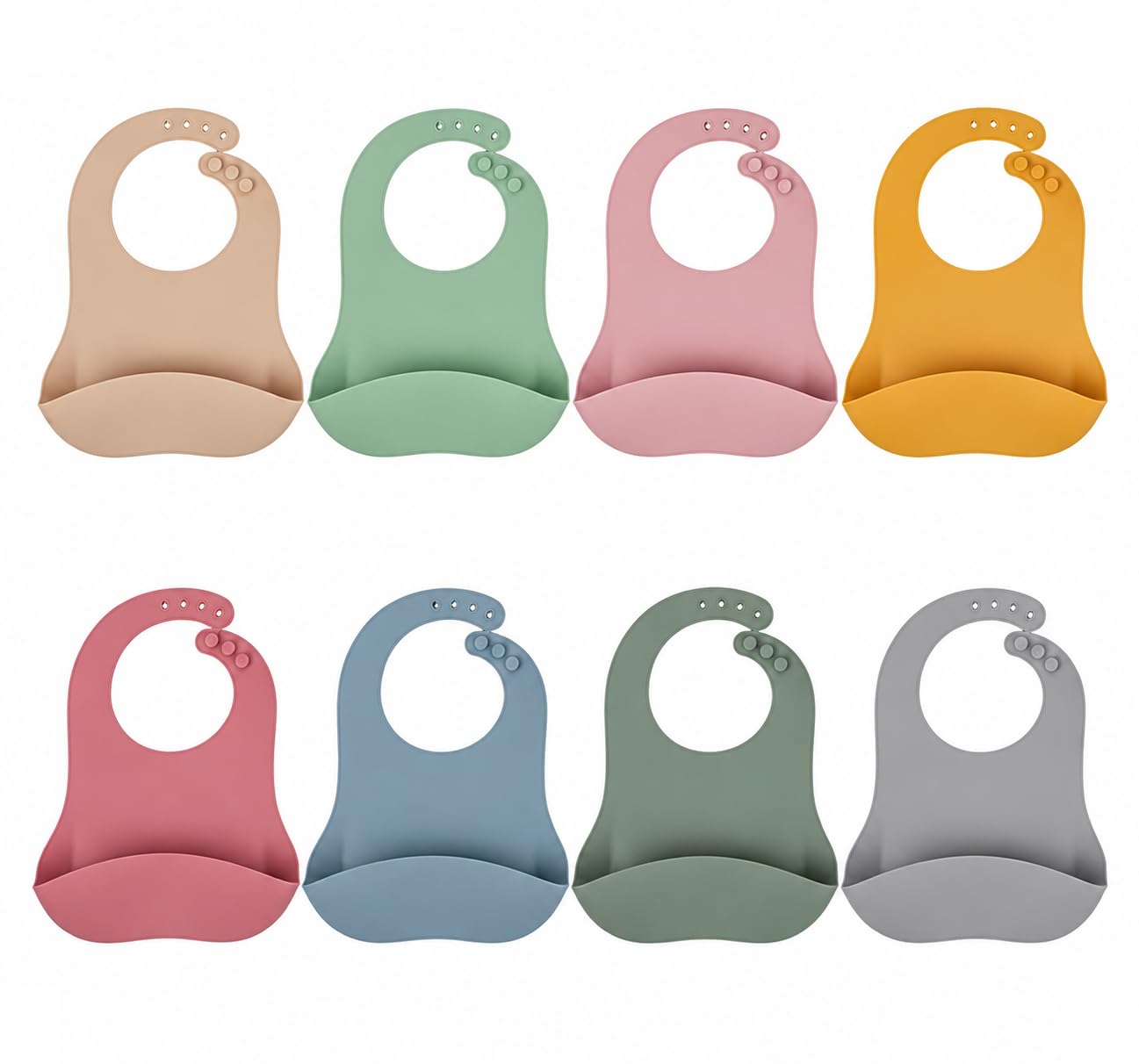 Silicone Baby Feeding Bibs| Waterproof | | Adjustable Neck Strap | Soft Food Catcher Pocket | Reusable, Washable & Easy Clean | For Babies, Toddlers & Kids-image-37