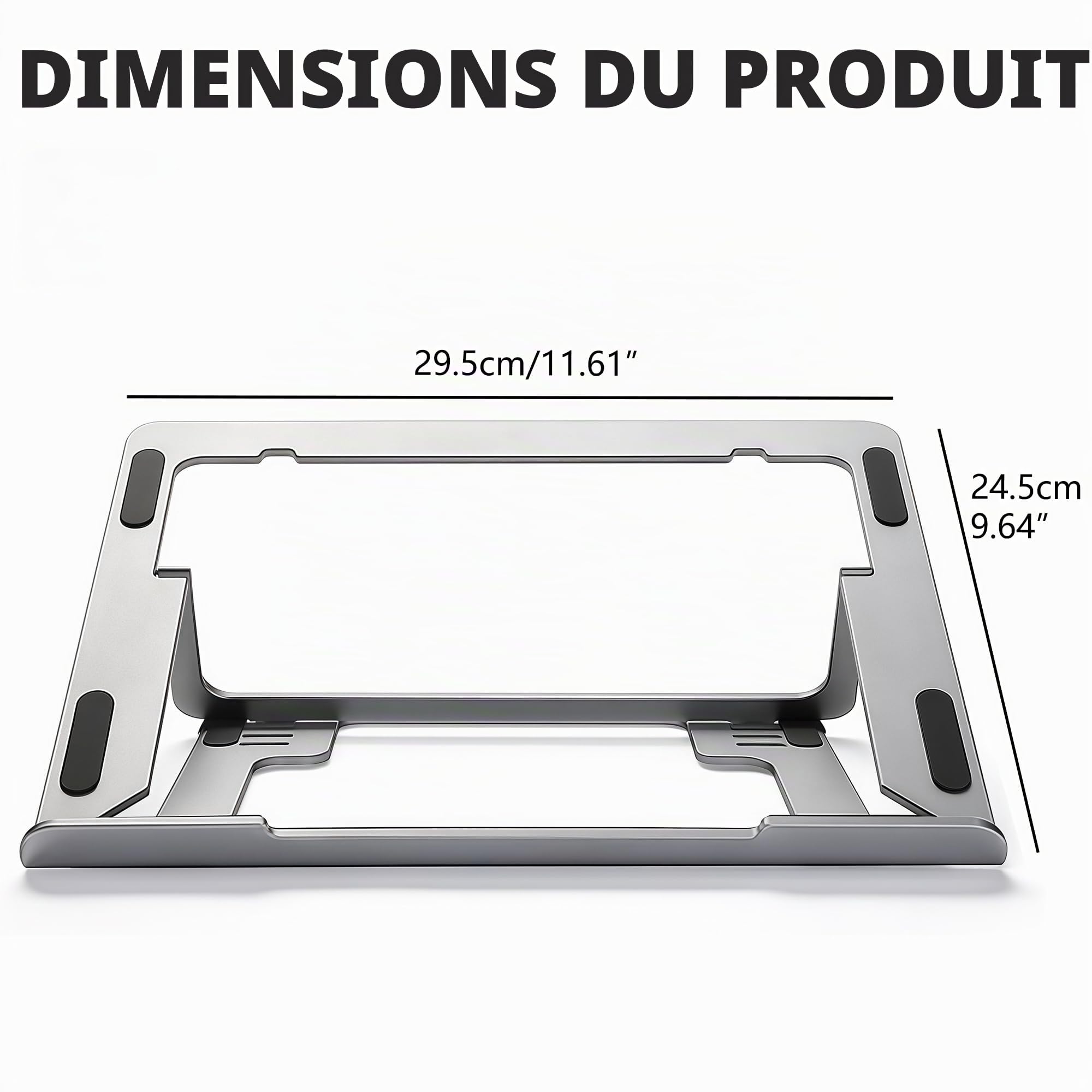 Musiin Support pliable pour contrôleur de batterie compatible avec NI Maschine MK3, Ableton Push3, Akai MPC One+, MPC Live 3, Behringer Mixer, support pliable portable en aluminium solide