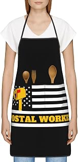 Postal Worker Aprons For Women Men With Pockets Adjustable With 2 Pockets Personalized Funny Graphic Aprons