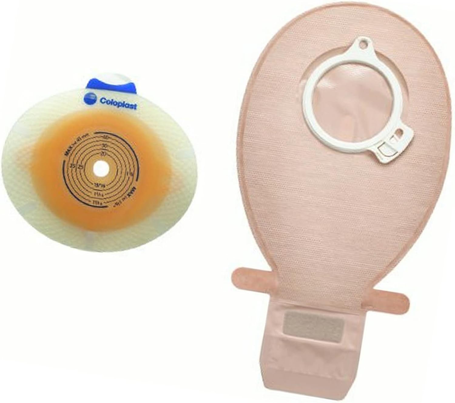SenSura Click Closed End 8.5"L 2pc System Ostomy Pouch 10 to 45 mm / 10 to 48 mm Flange 10165, 30 Ct