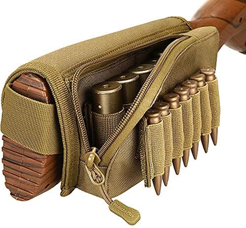 Miniatura 10 de Buttstock - Soporte de carcasa táctica para escopeta, rifle, mejillas, bolsa de utilidad con doble cremallera de 2 vías