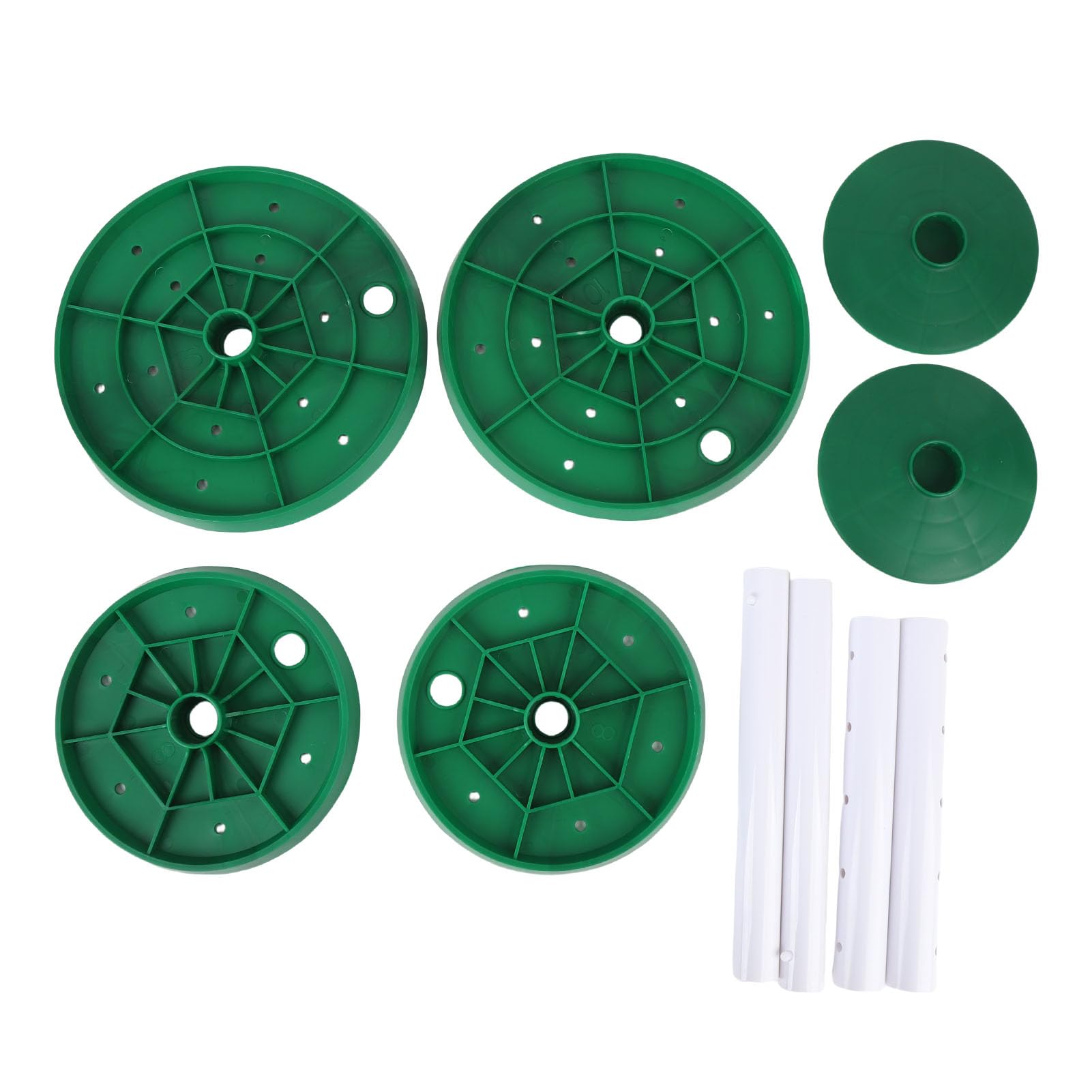 Lot 2 inserts jardinière réglables hauteur pour grands pots, rehausseurs plantes coniques hauts, inserts levage plantes portables (GREEN)
