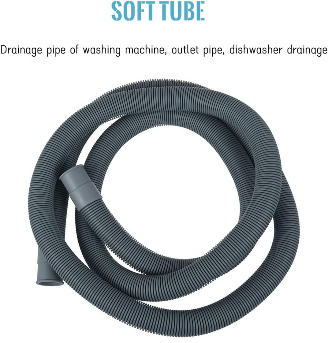 Washing Machine Drain Hose 2M Universal Dishwasher Washer Drain Pipe Extension Set (2M)