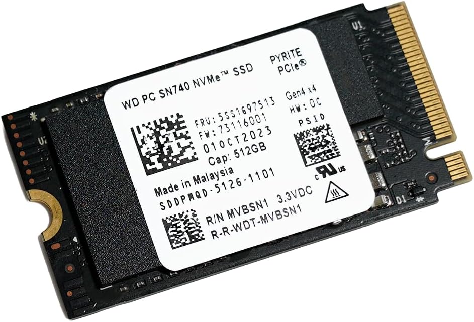 Mavark WD 512GB SN740 NVMe Internal SSD PCIe 4.0 x4 M.2 2280 High-Speed Solid State Drive for Handheld Gaming Device and Laptops