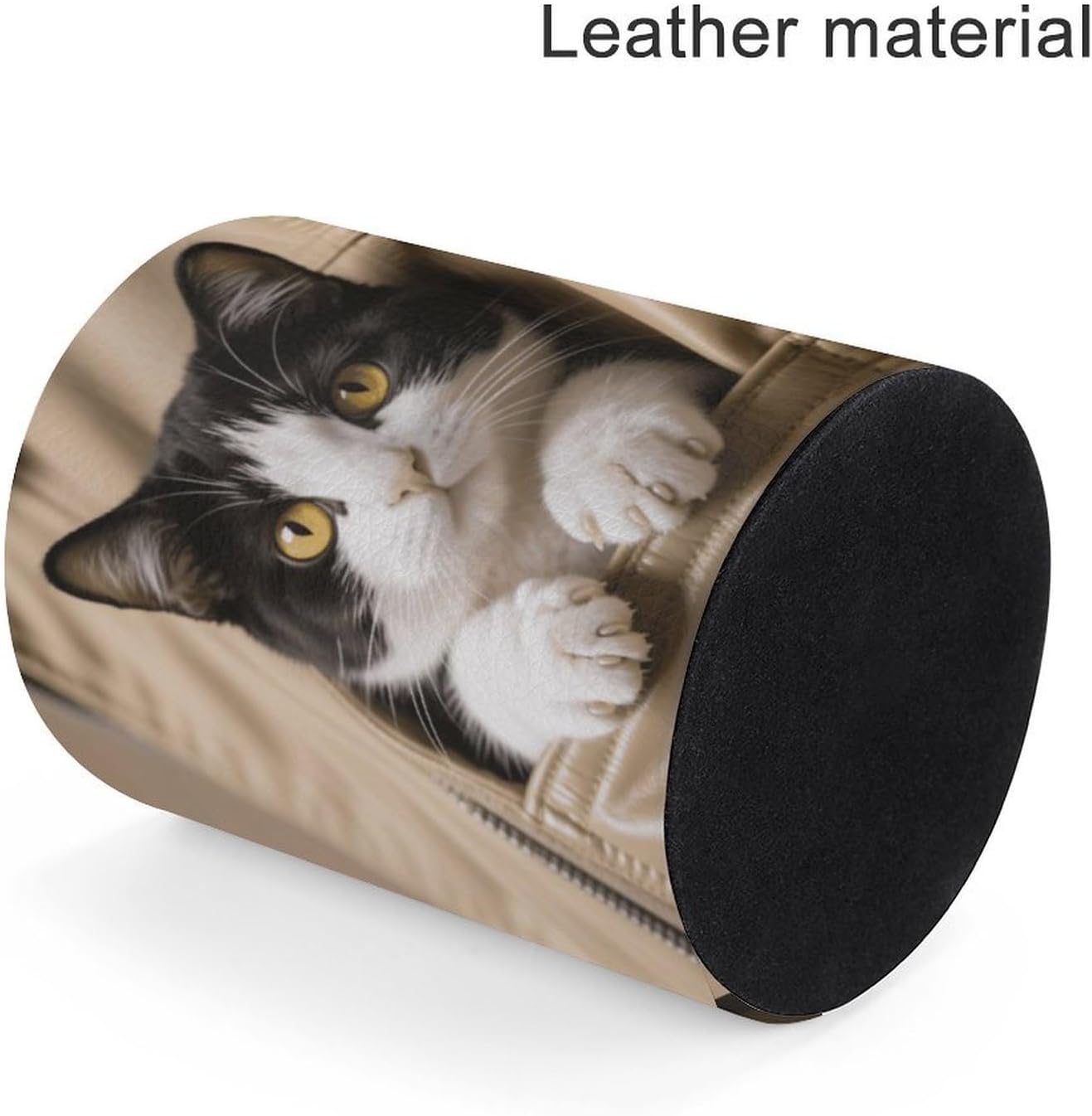 Office Cute Kitten in Pocket Desk Organizer Pen Holder Round image 4