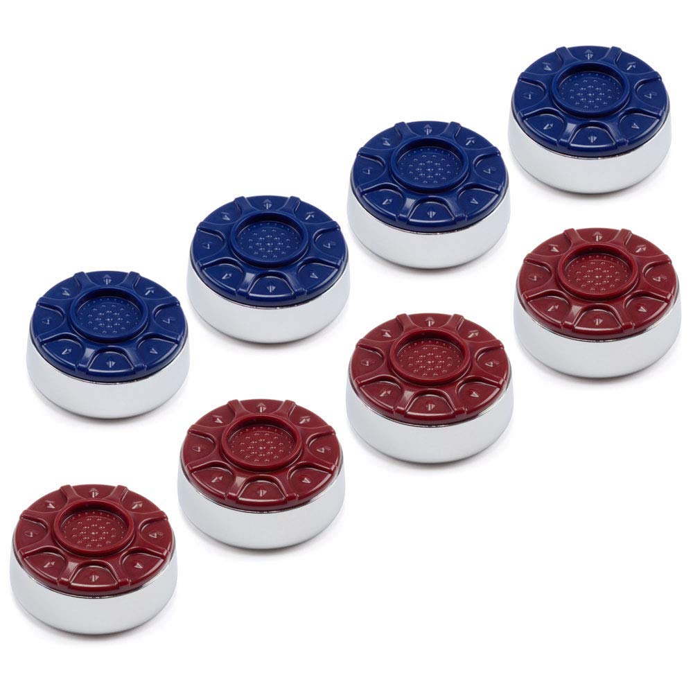 GSE Games & Sports Expert 2-1/8" (54 mm) Shuffleboard Pucks Set of 8 for Shuffleboard Table Accessories(Chrome, 2-1/8")
