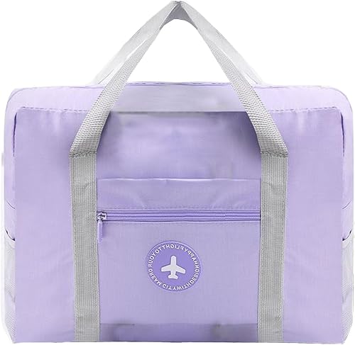 Cabin Bag 45x36x20 for Easyjet Airlines Underseat Luggage Bag Travel Duffel Holdall Bag Carry on Hand Weekend Bag for Women and Men 25L, Purple, Cabin Bag 45x36x20