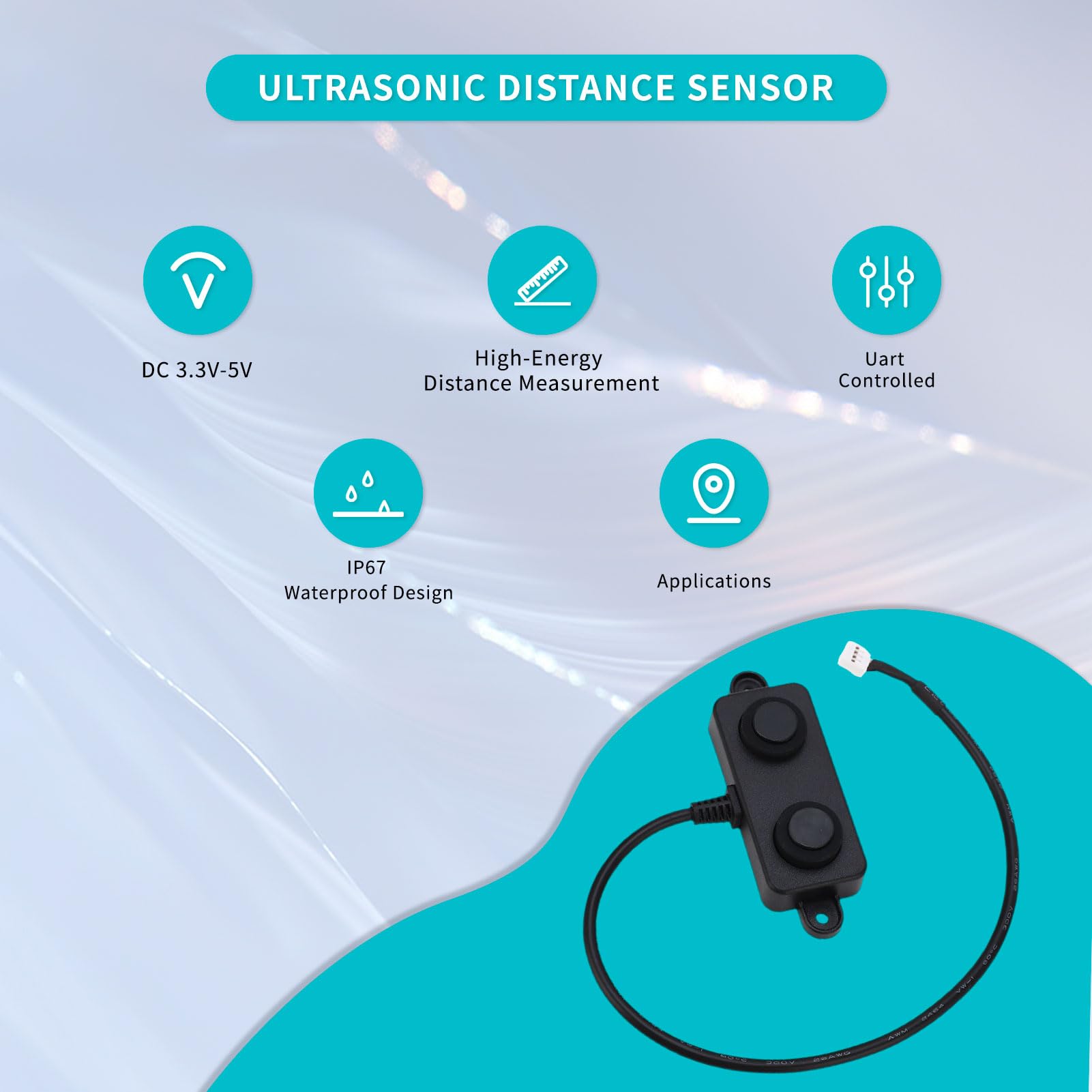 Sensore A Ultrasuoni Impermeabile DC 5V - Modulo Misura Distanza Fino A 5m | Per Robotica E Automazione - Foto 12