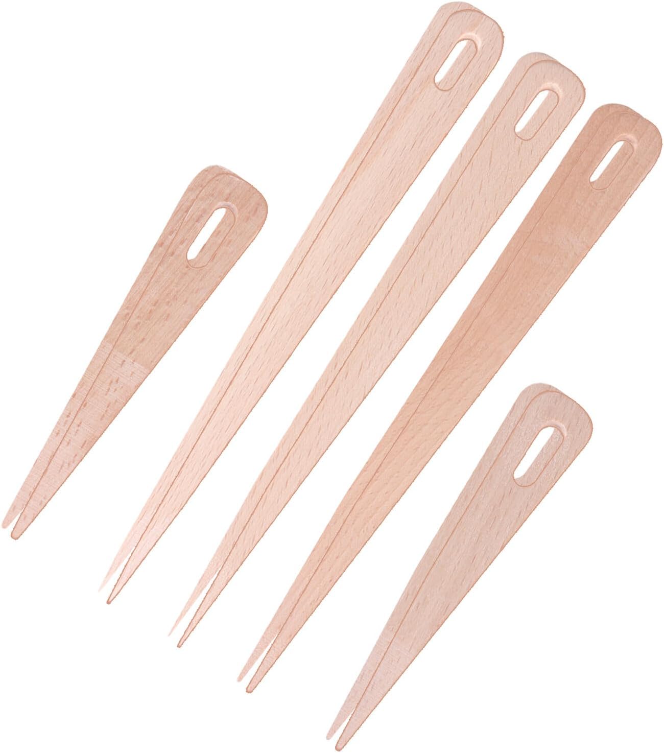 NULYLU 10pcs Wooden Yarn Needles Large Eye for Crochet and Weaving, DIY Tapestry Making Tool Set with 3 Large and 2 Small Needles, Handcrafted Craft Supplies for Knitting and Macrame