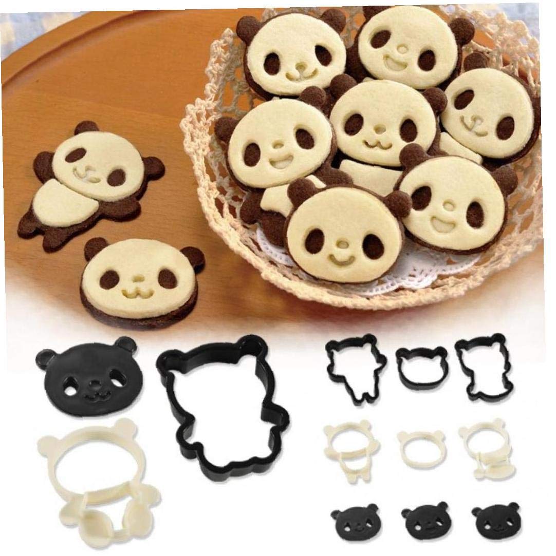 Casecover White Cookie Biscuit Cutter Cake Moulds For Baking, Cartoon Cute Panda Cake Cookie Cutter Candy Kitchen Decorating Mold Mould Tool 4Pcs/Set