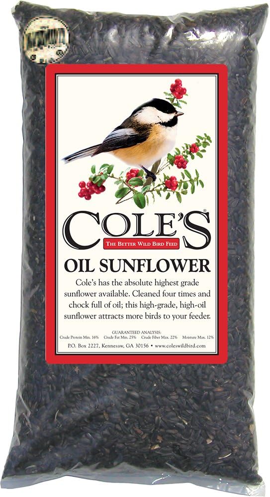Cole's OS08 Black Oil Sunflower Bird Seed, 8 lb