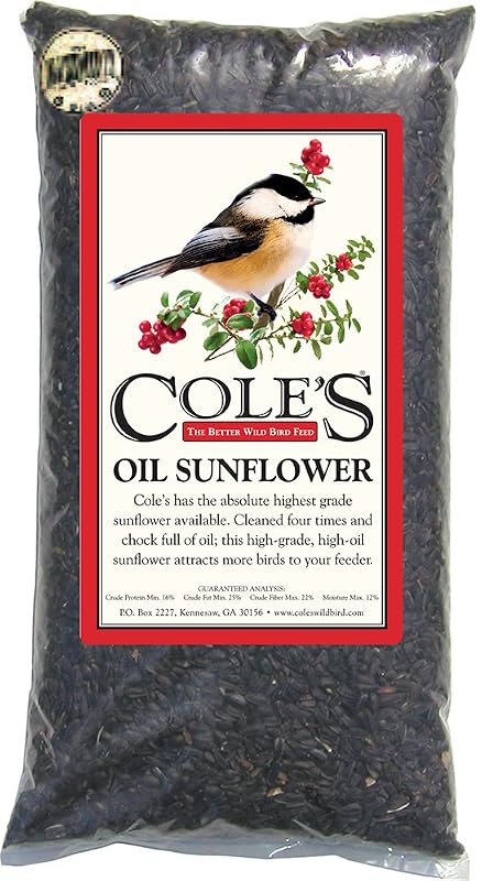 Sementes de Girassol Preto com Alto Teor de Óleo para Aves Silvestres COLE'S THE BETTER WILD BIRD FEED OS08, 3,63 kg
