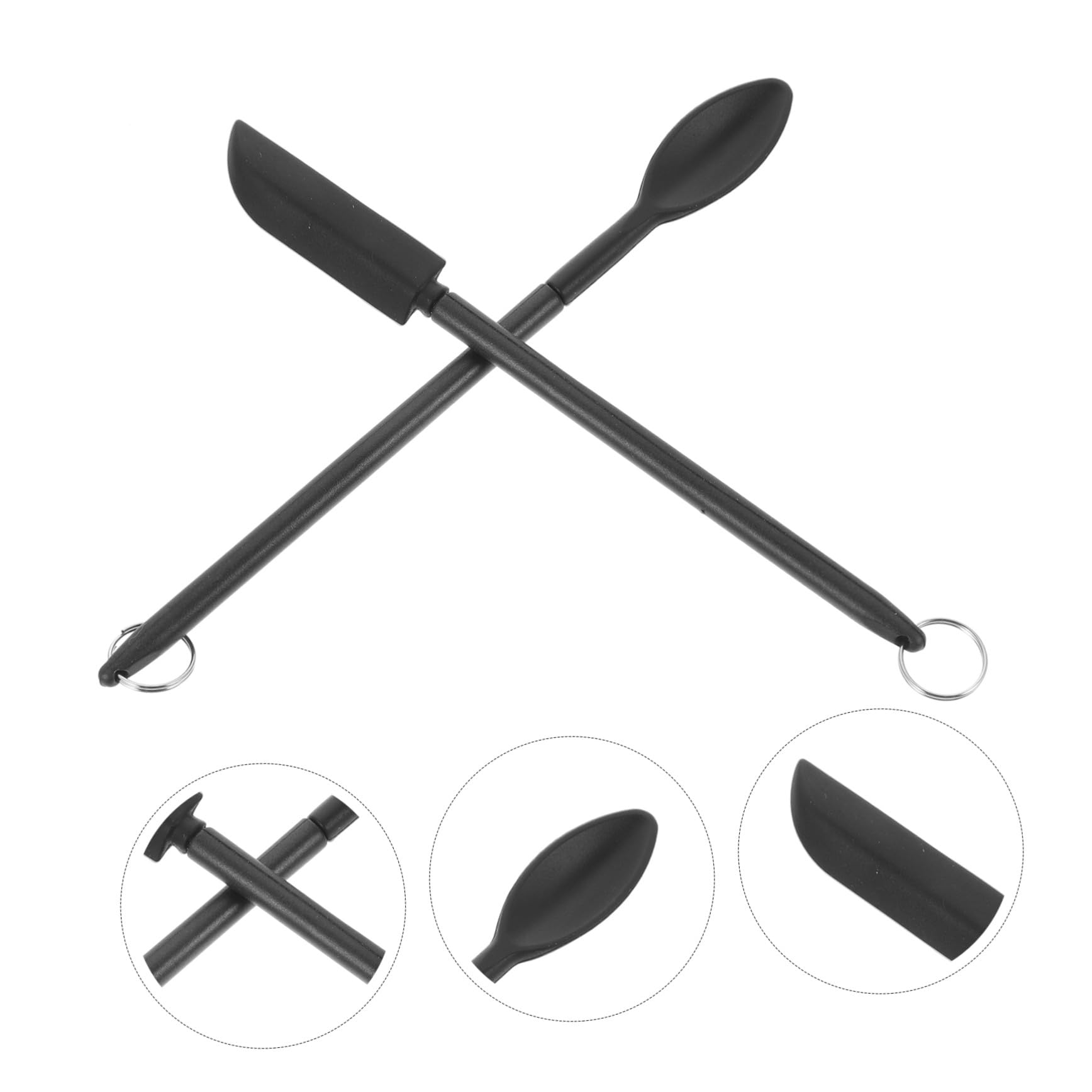 SHINEOFI Mini Silikonspatel mit Langem Griff Flexibler Kosmetik Küchenhelfer für Marmelade Lotion und Make up Hitzebeständig Ergonomisch Langlebig Vielseitig für Haushalt und Gastronomie