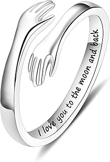 Yesteel Sterling Silver Hug Ring Gift