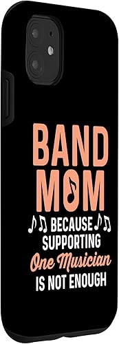 Miniatura 3 de iPhone 11 Marching Band Geek Mom Apoyando a un músico no es suficiente Funda