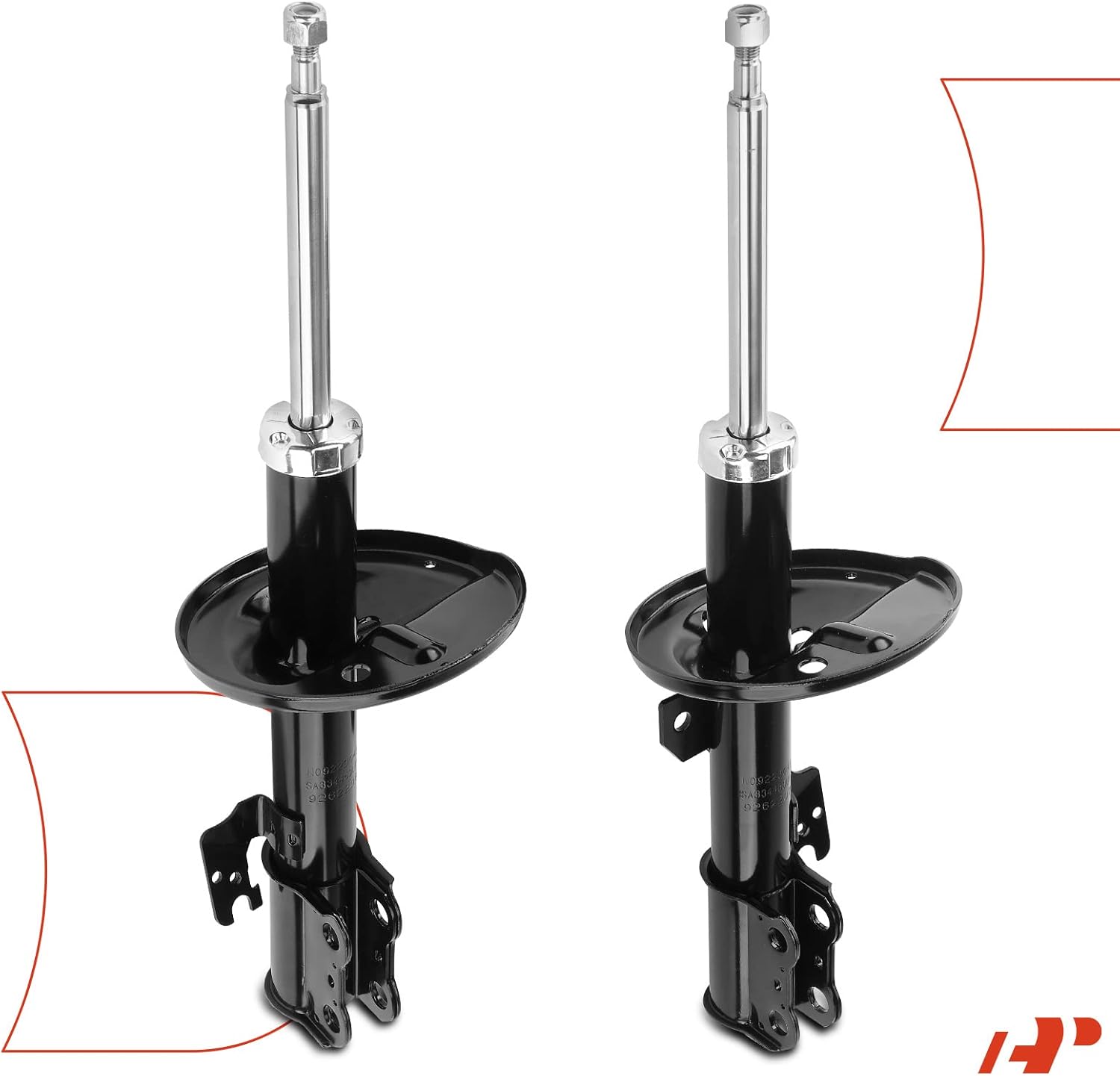 A-Premium Front Struts Compatible with Toyota Sienna 2004 2005 2006-2x Replacement Suspension Bare Strut Shock without Coil Spring
