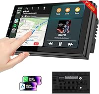 Vista 1 de 7" Estéreo de Coche Doble Din con CarPlay Inalámbrico y Android Auto - Pantalla Táctil Android 13, Bluetooth 4.1, 2GB+32GB, GPS, 25W AMP (Sin Cámara)