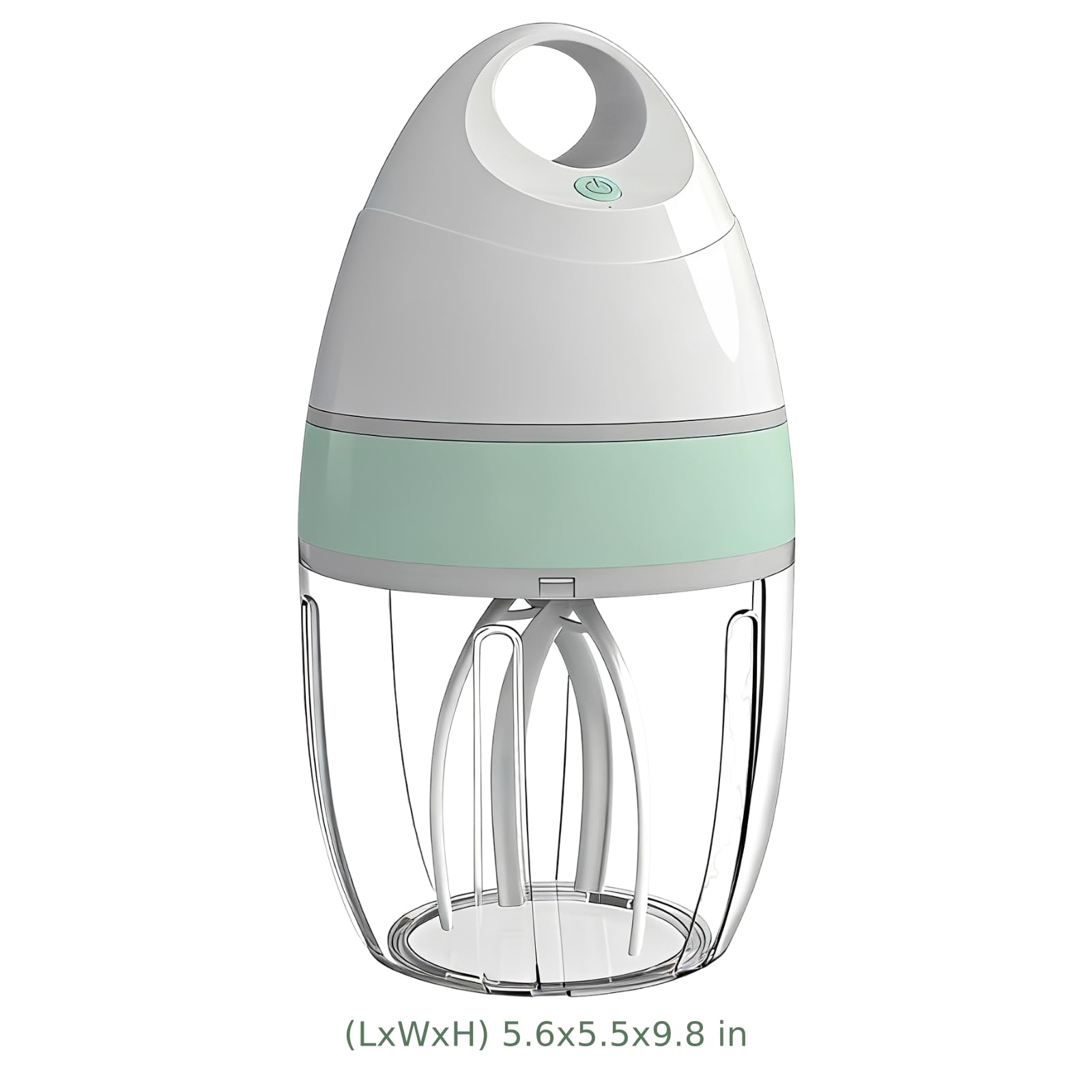 Frullatore elettrico per uova con ciotola, miscelatore elettrico portatile da cucina portatile, montalatte ricaricabile forte, funzionamento con un solo tasto per cuocere, preparare panna e montare